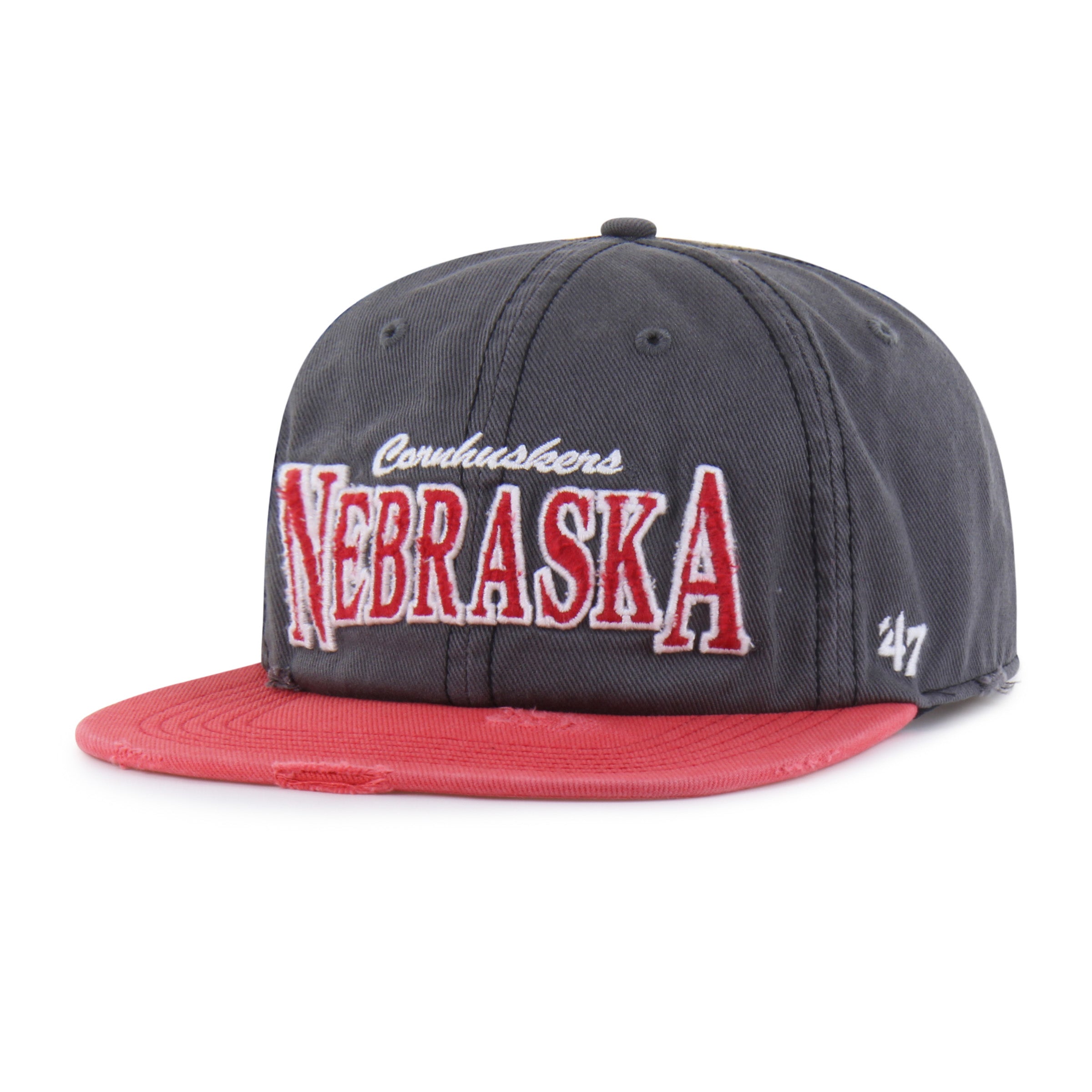 Coal Cragged '47 Captain Rl Hat, Flat Bill, Snapback - Nebraska Cornhuskers