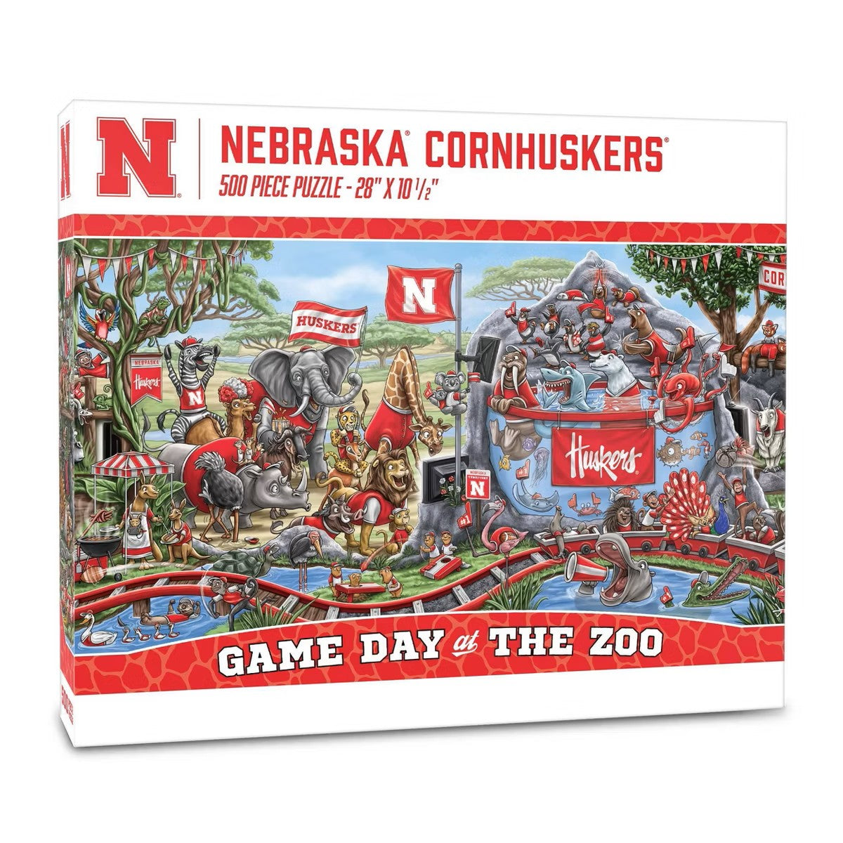 Day at the Zoo 500-piece Puzzle - Nebraska Cornhuskers