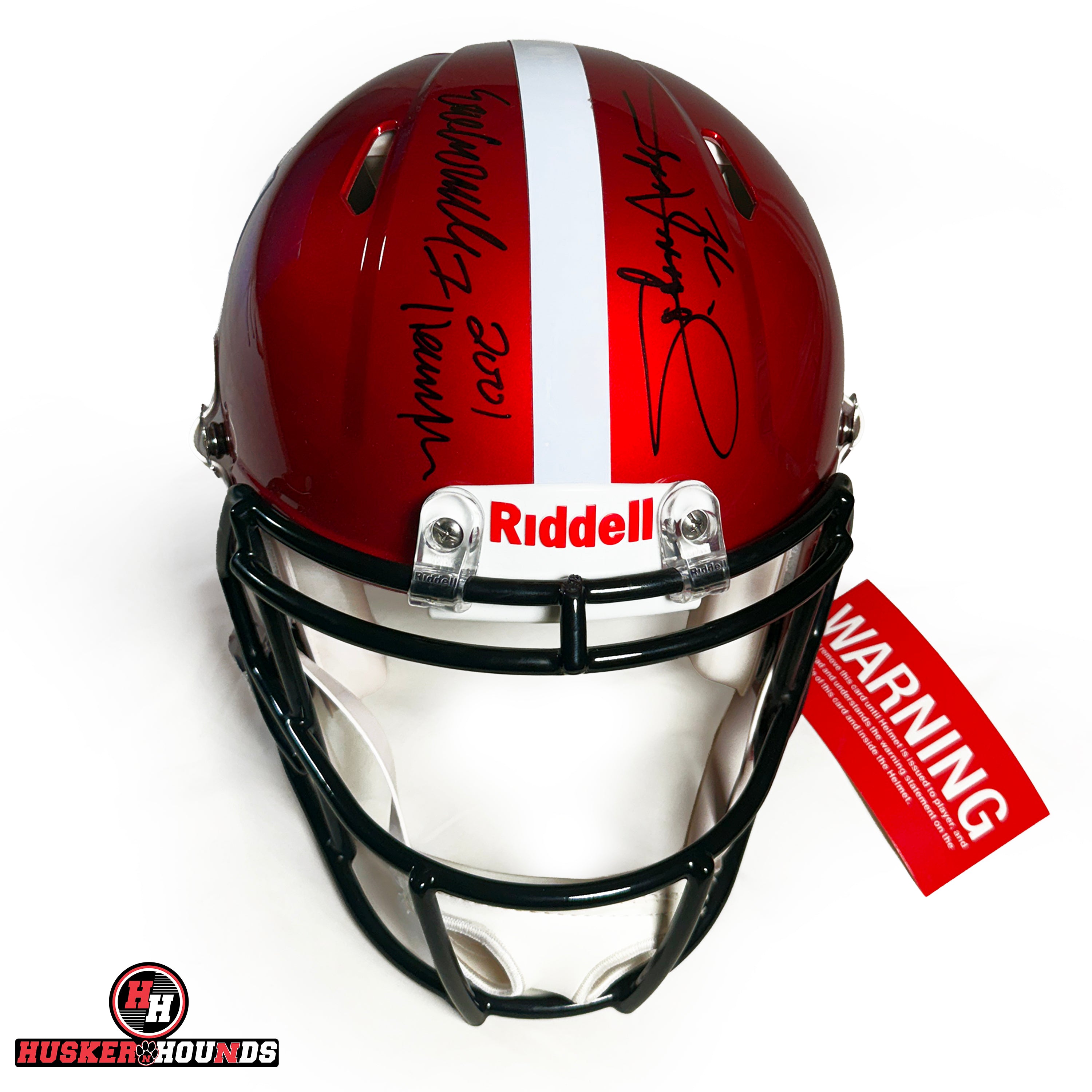 Eric Crouch and Mike Rozier Signed Autographed Full Sized Red Authentic Riddell Helmet (Speed Flex Special) - Nebraska Cornhuskers