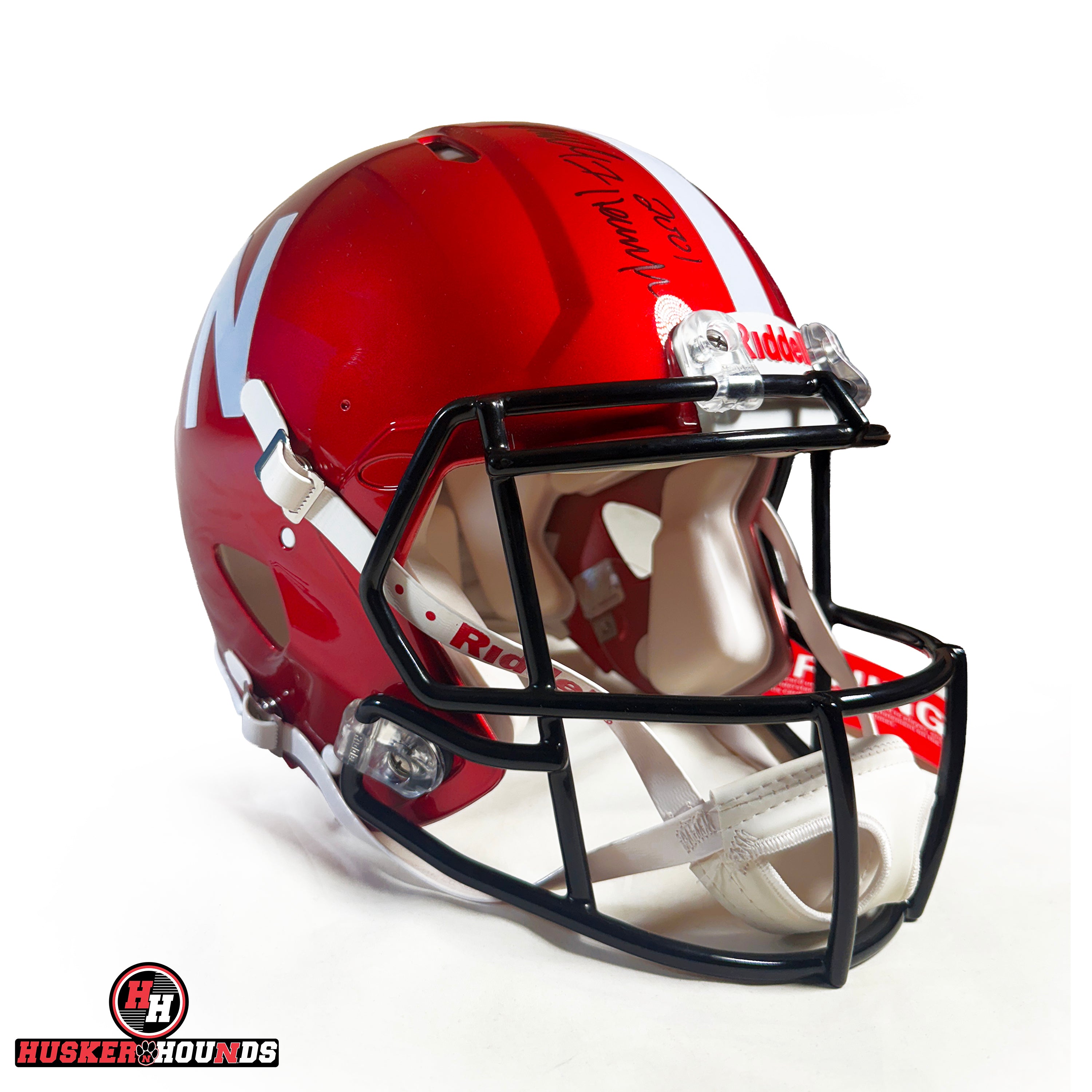 Eric Crouch and Mike Rozier Signed Autographed Full Sized Red Authentic Riddell Helmet (Speed Flex Special) - Nebraska Cornhuskers