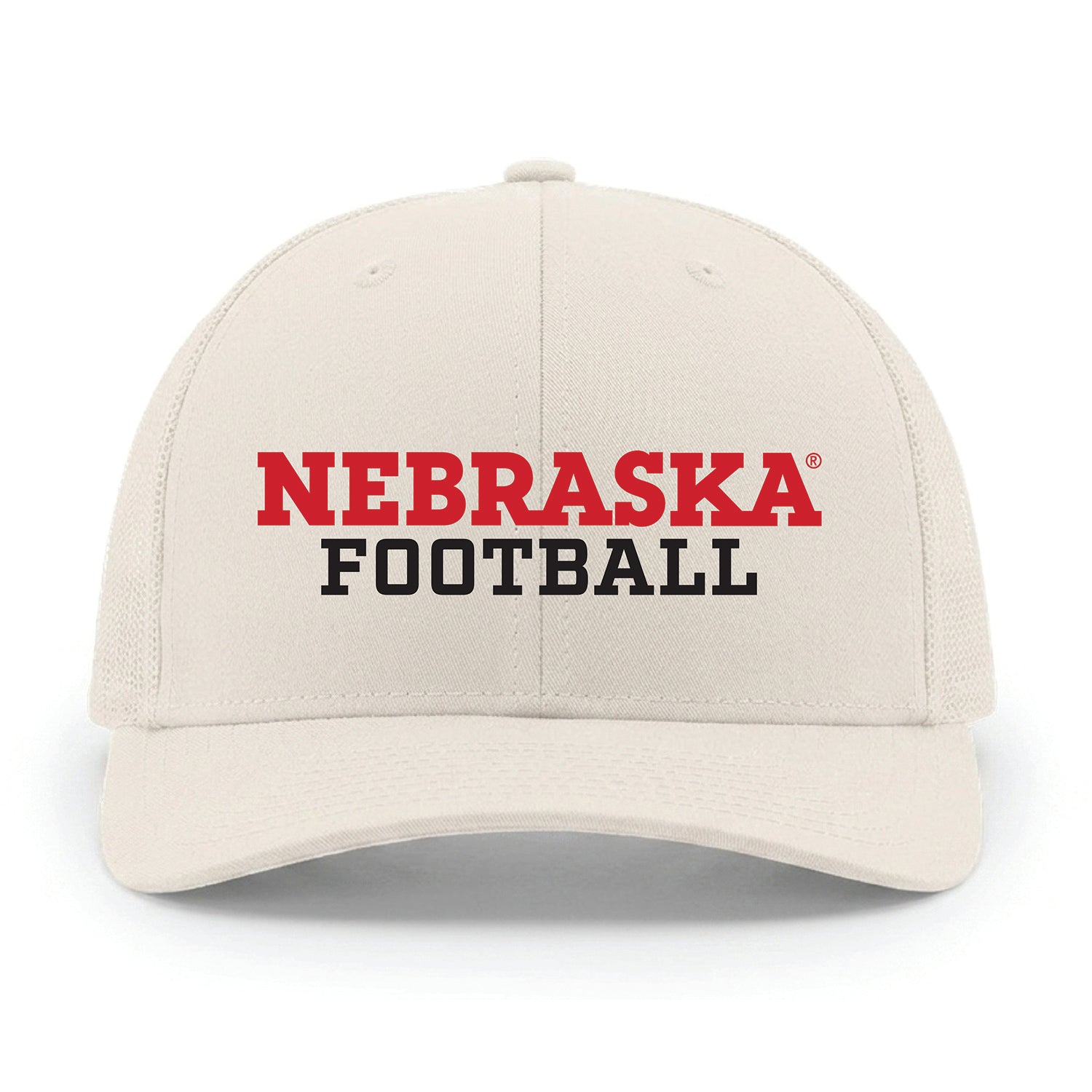 Football Trucker Hat, Snapback, Curved Bill - Nebraska Cornhuskers