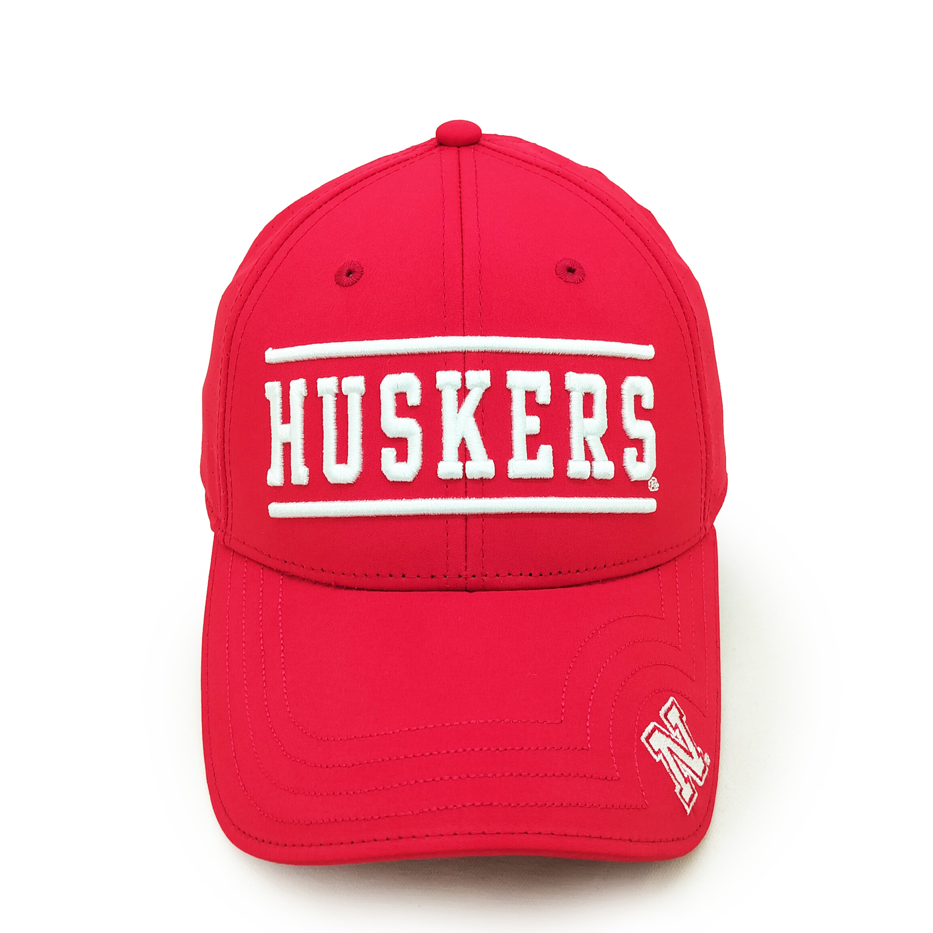 GameChanger Perforated in Red Hat, Curved Bill, Strapback - Nebraska Cornhuskers