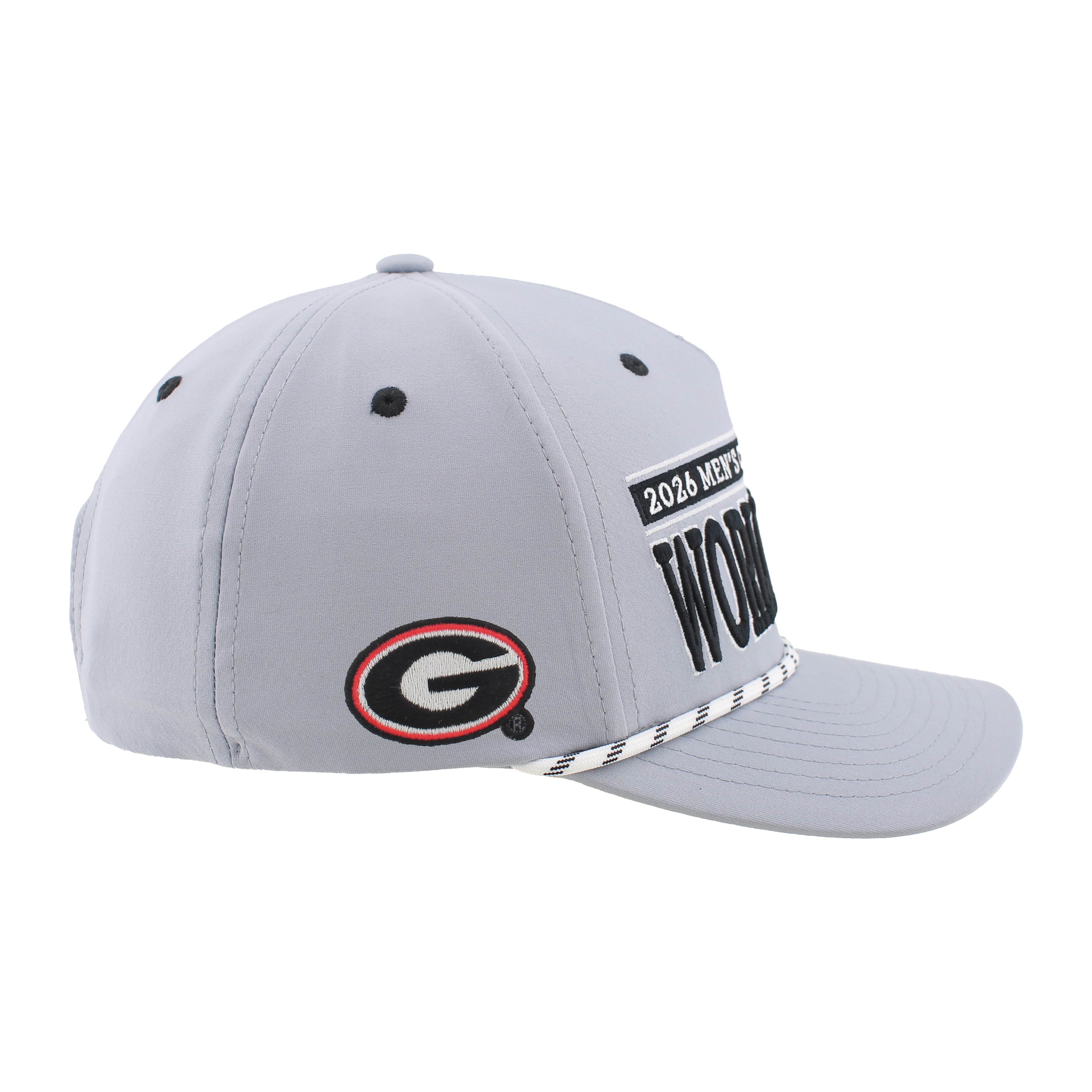 Georgia 2026 CWS Grey Rope Hat, Curved Bill, Snapback - Nebraska Cornhuskers