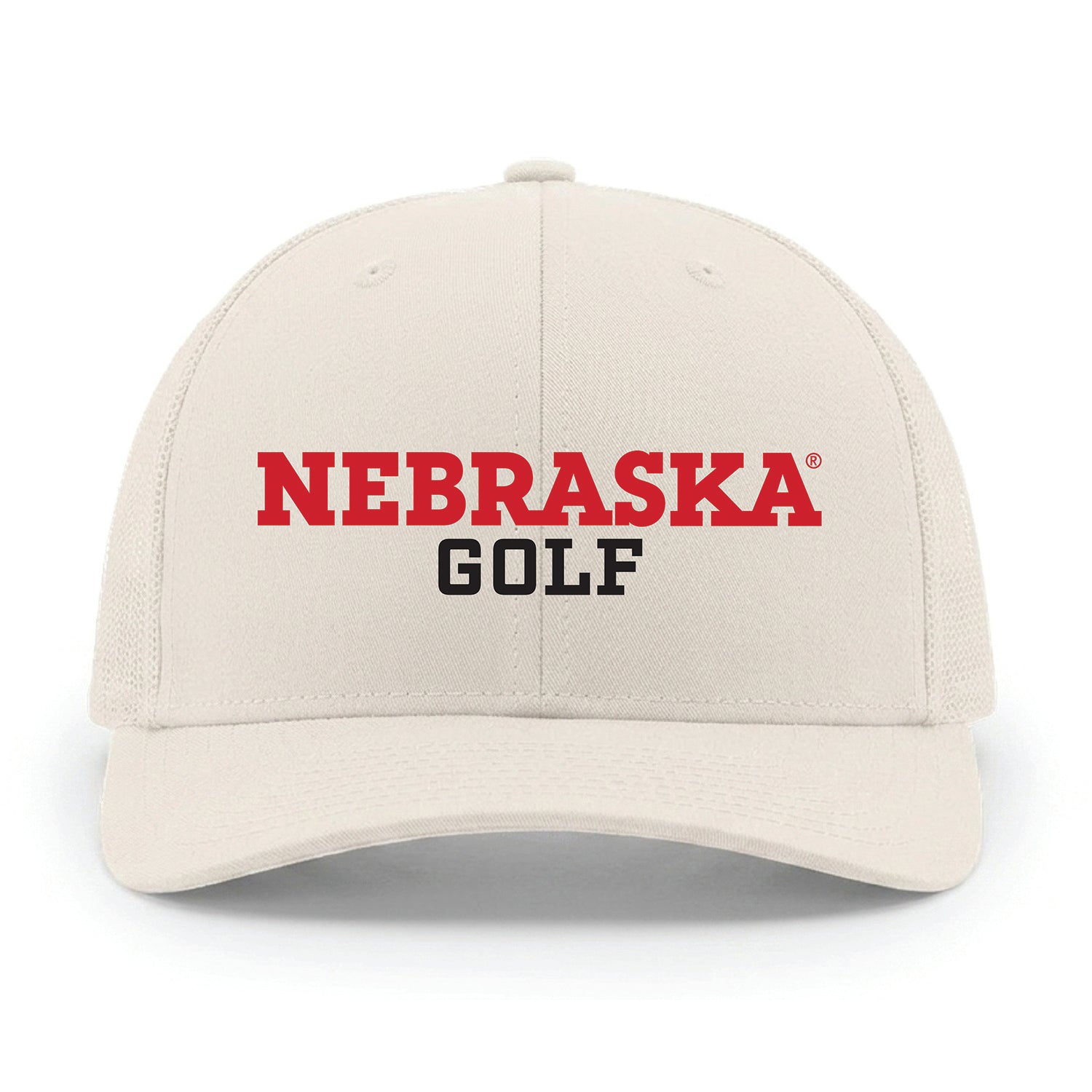 Golf Trucker Hat, Snapback, Curved Bill - Nebraska Cornhuskers