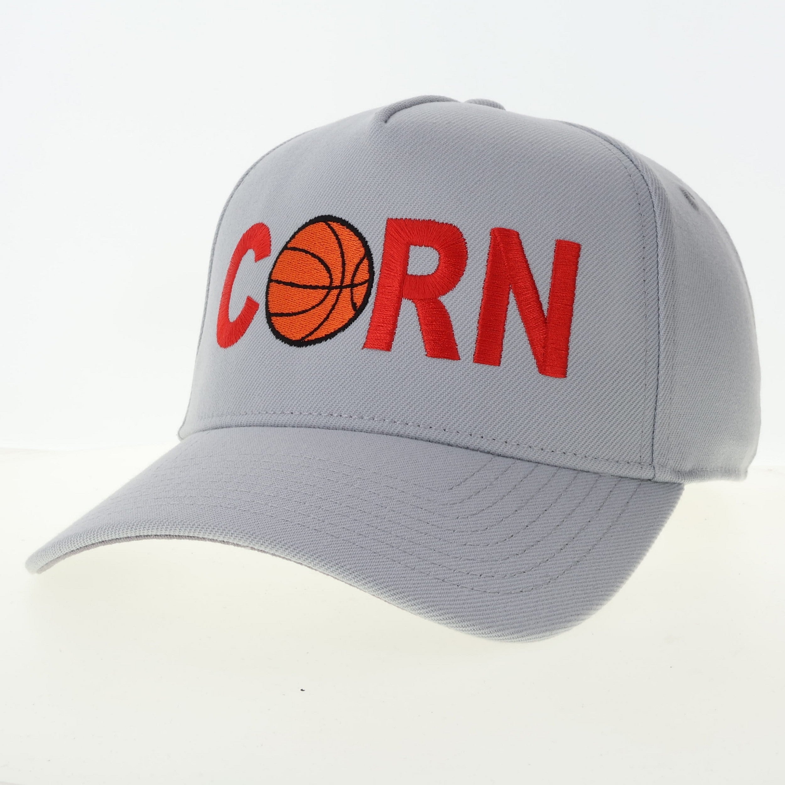 Grey CORN Basketball Hat - Nebraska Cornhuskers