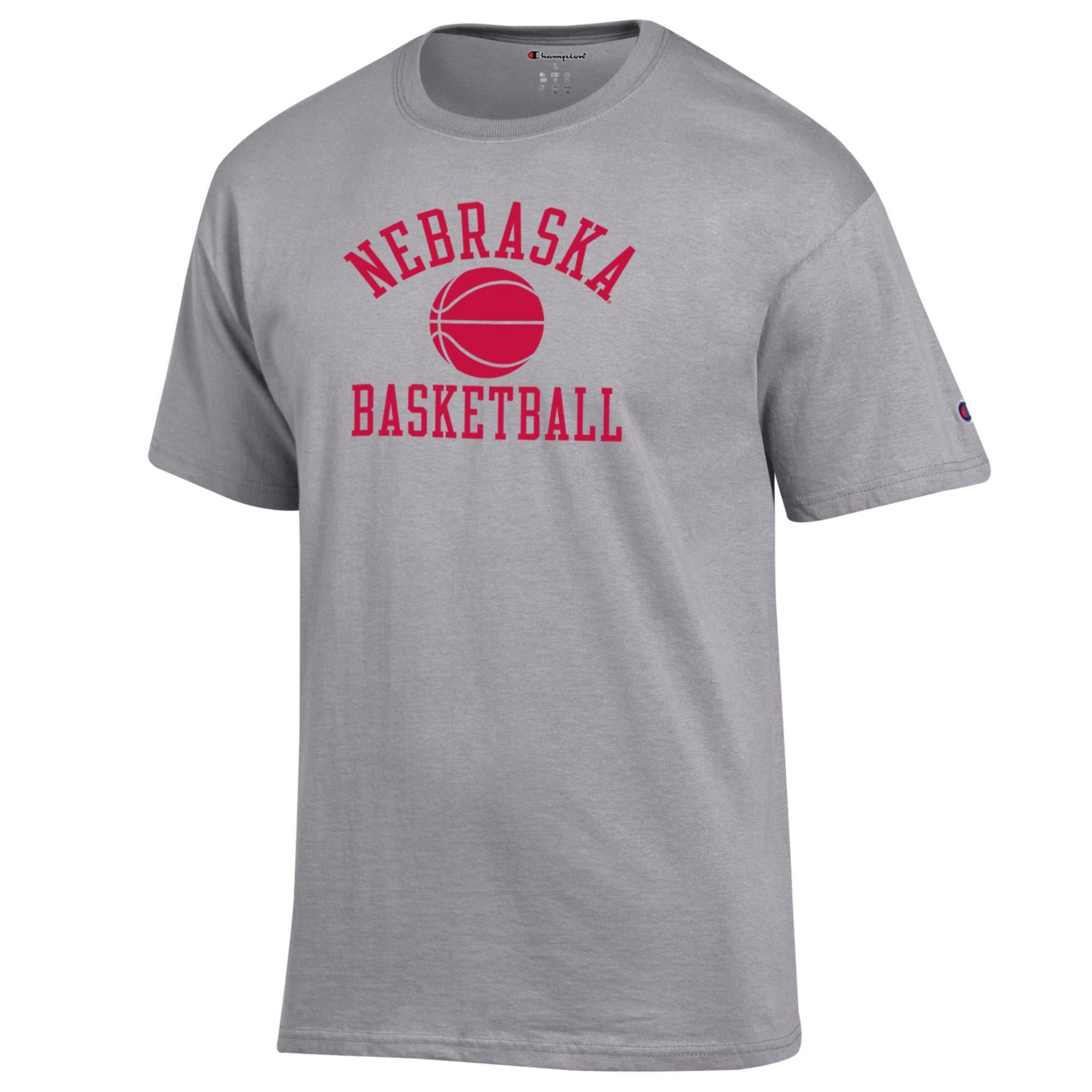 Grey Nebraska Basketball Tee - Nebraska Cornhuskers