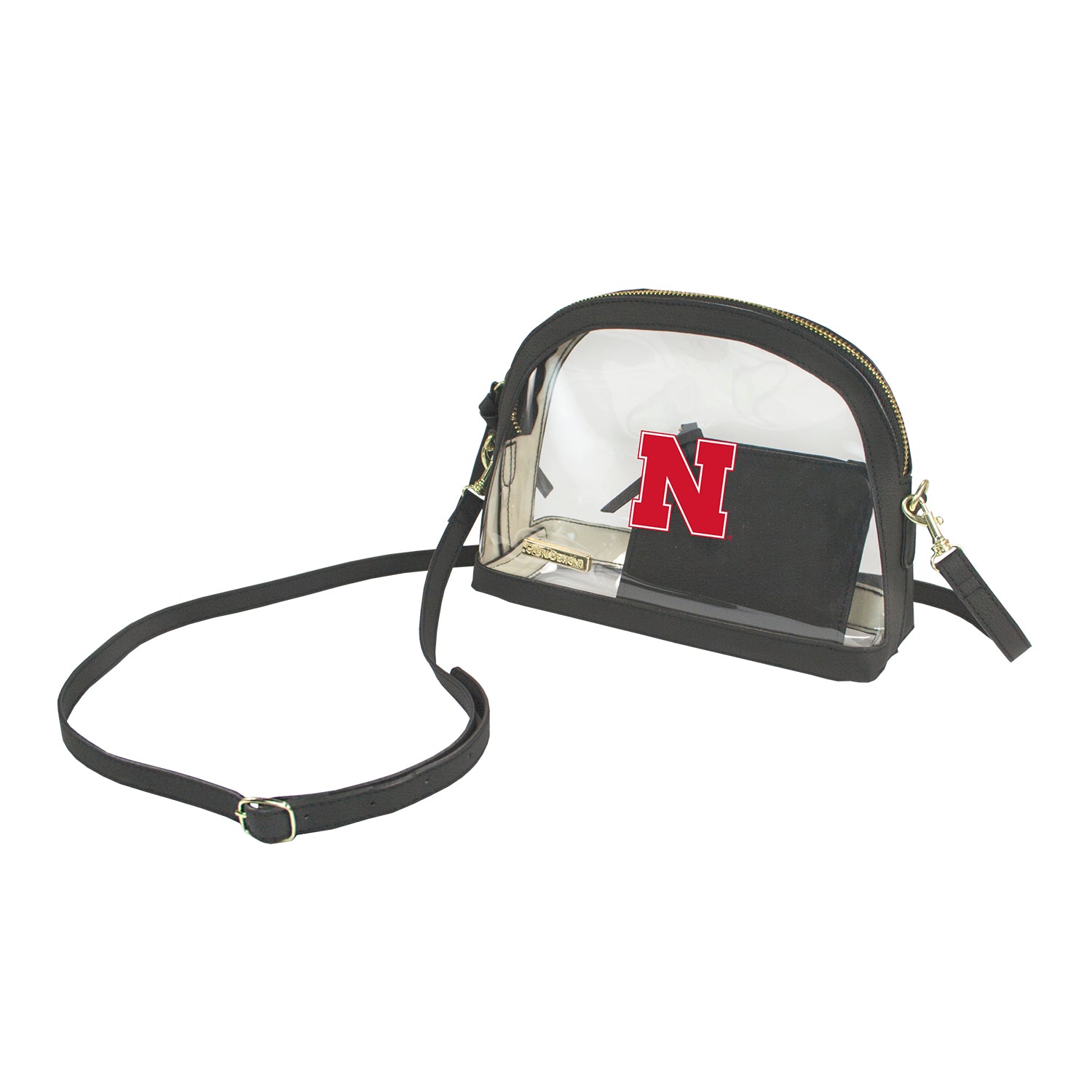Half Moon Crossbody Clear Purse - Nebraska Cornhuskers