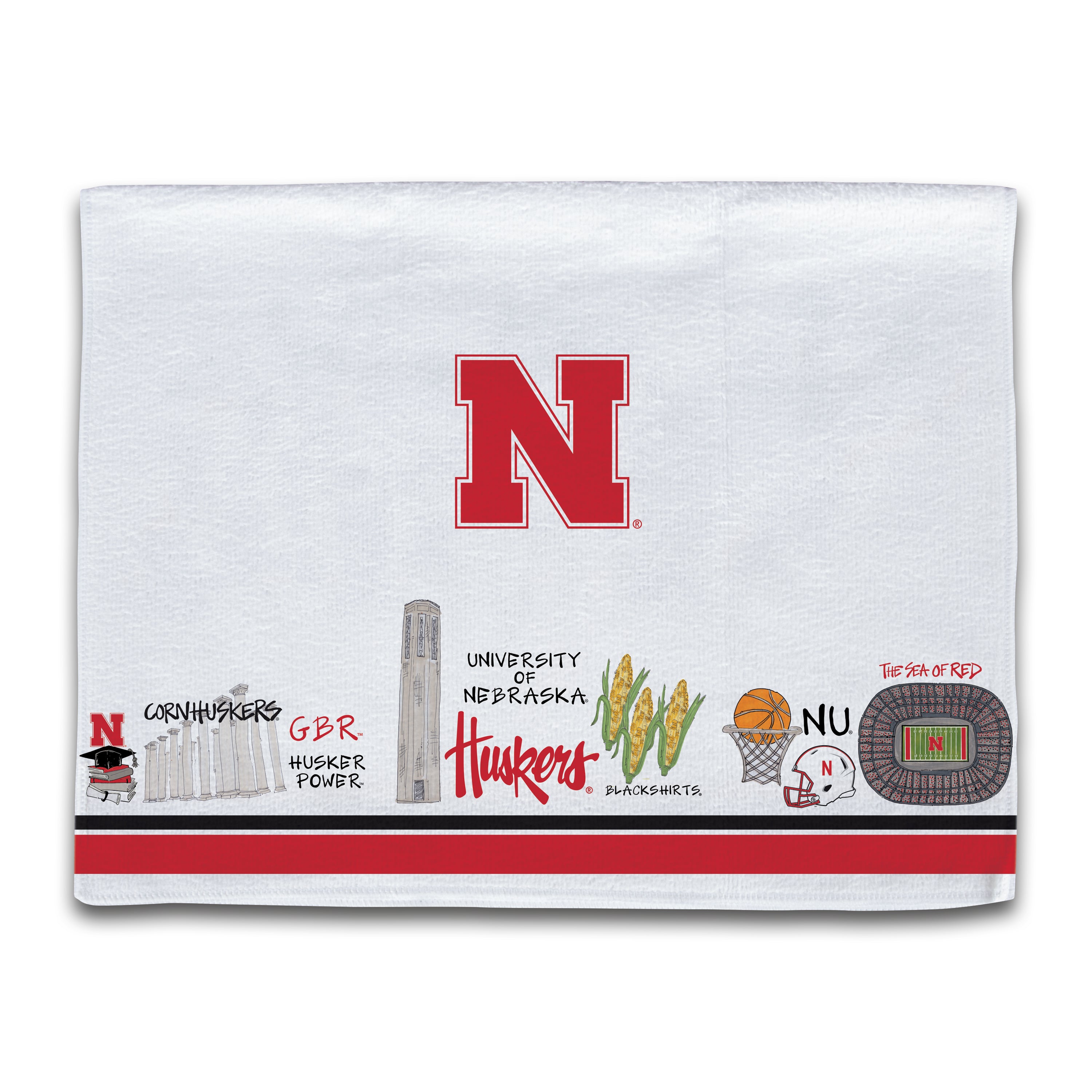 Hand Towel 16in x 26in - Nebraska Cornhuskers