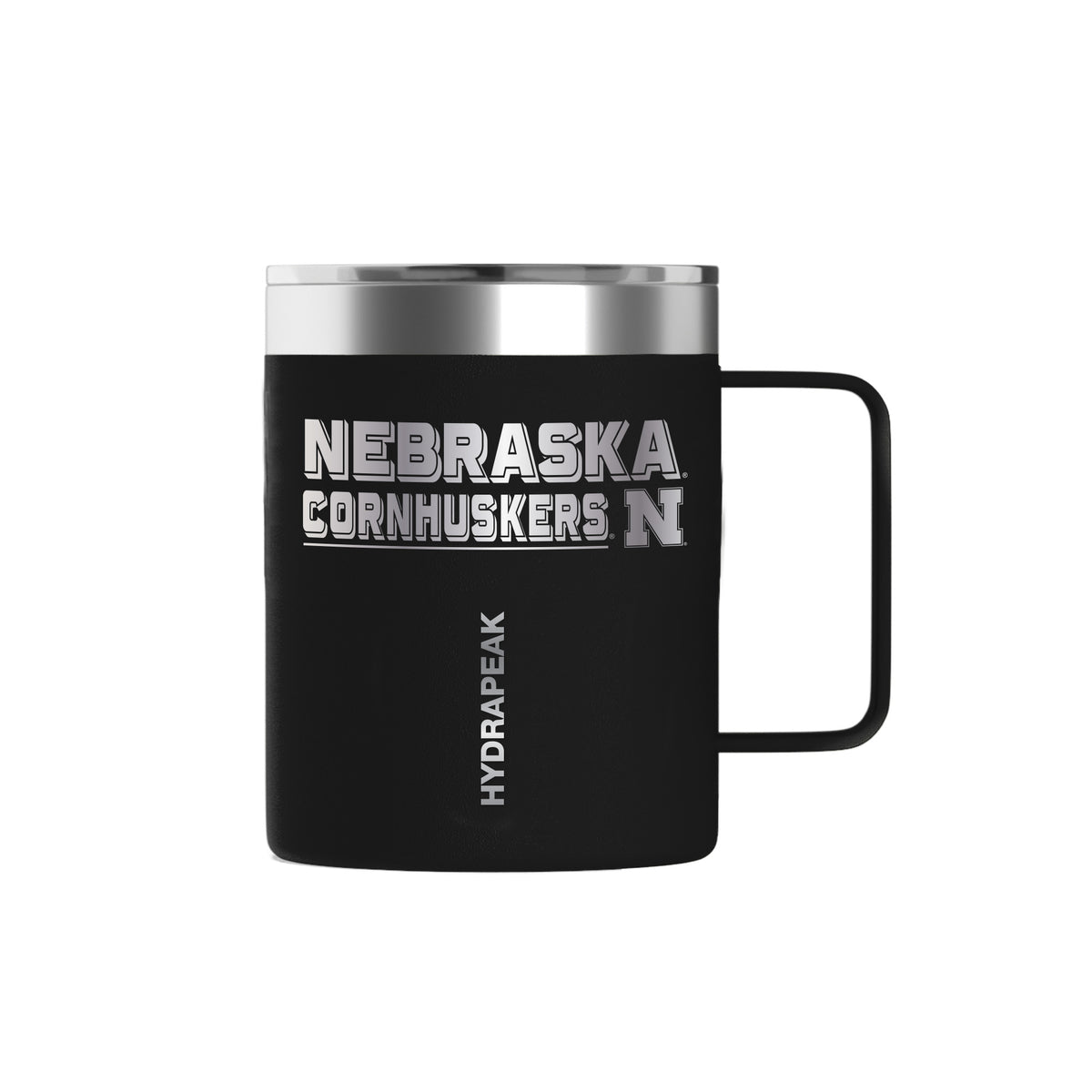 HydraPeak 14 oz Mug Black Nebraska Cornhuskers