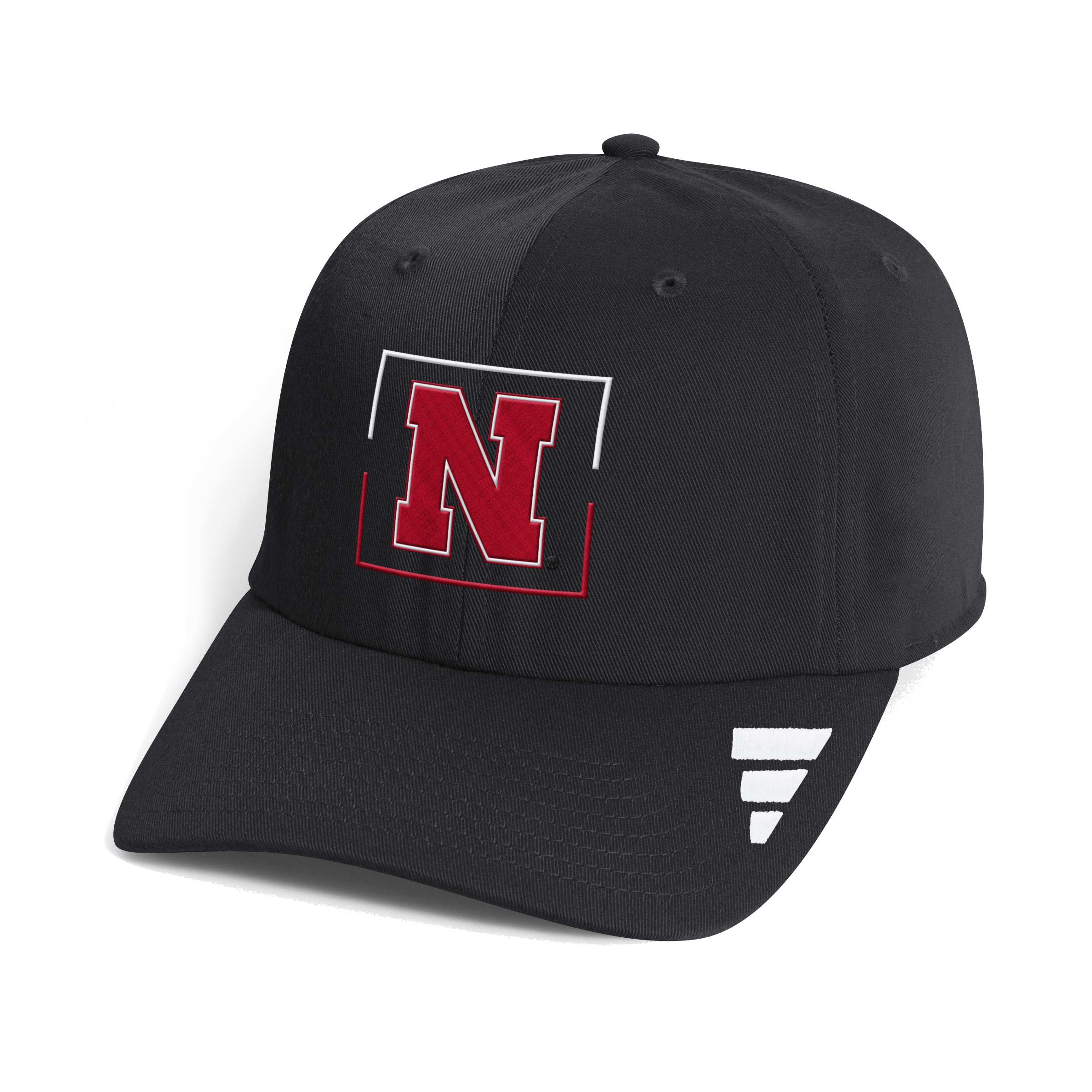 Black Adidas Low-Profile Slouch Hat Adjustable Hat - Nebraska Cornhuskers
