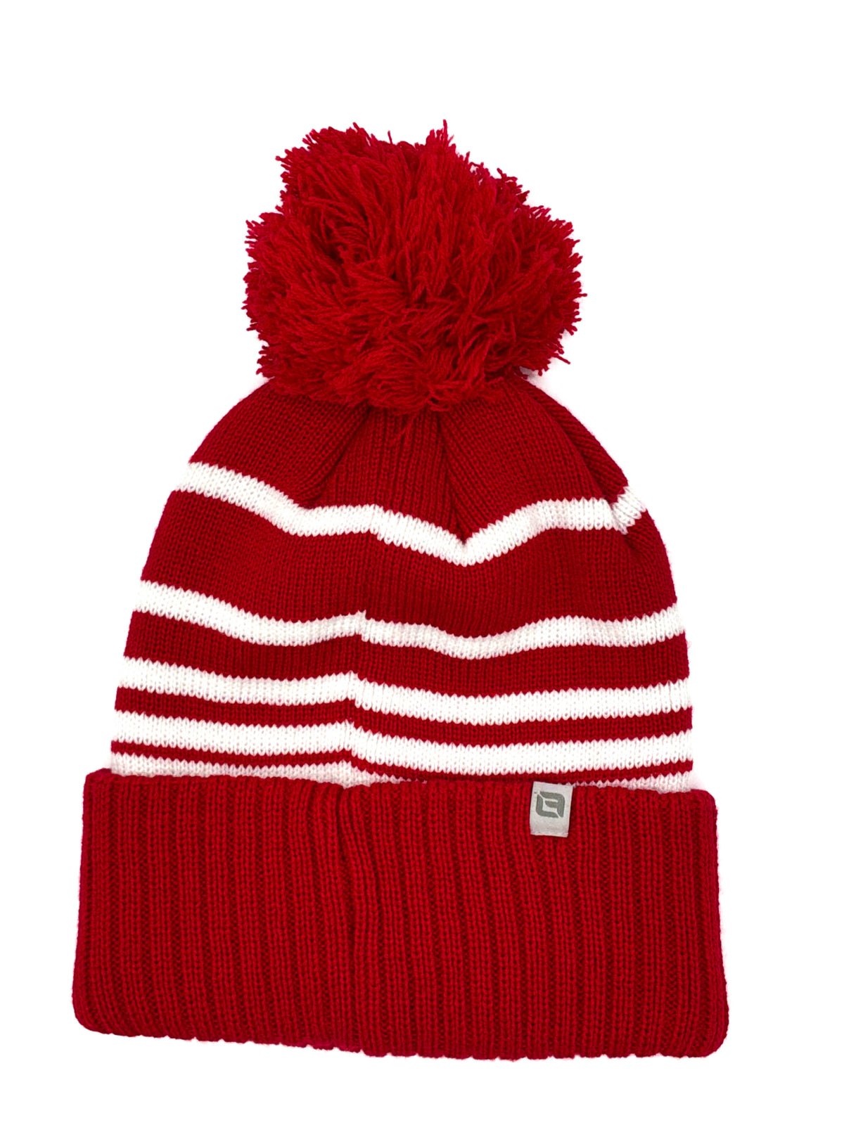 Striped Nebraska Huskers Pom Beanie