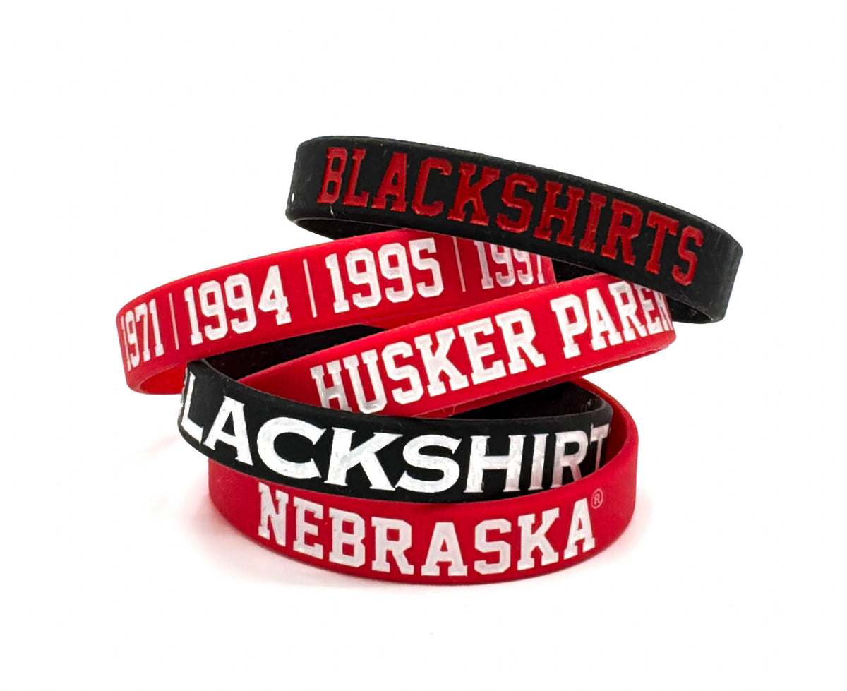 Huskers Rubber Bracelets