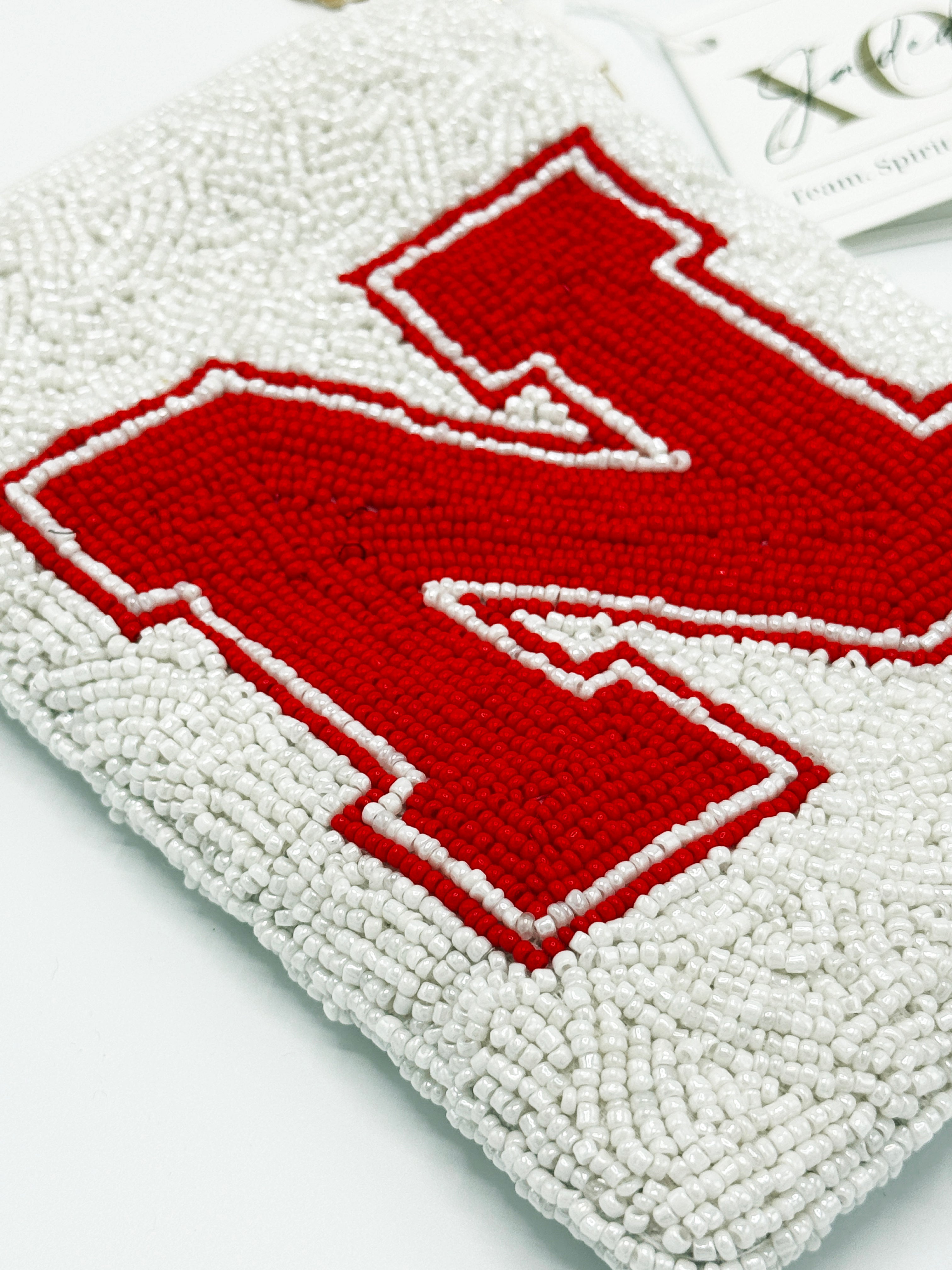 Jaded XO Beaded Purse - Nebraska Cornhuskers