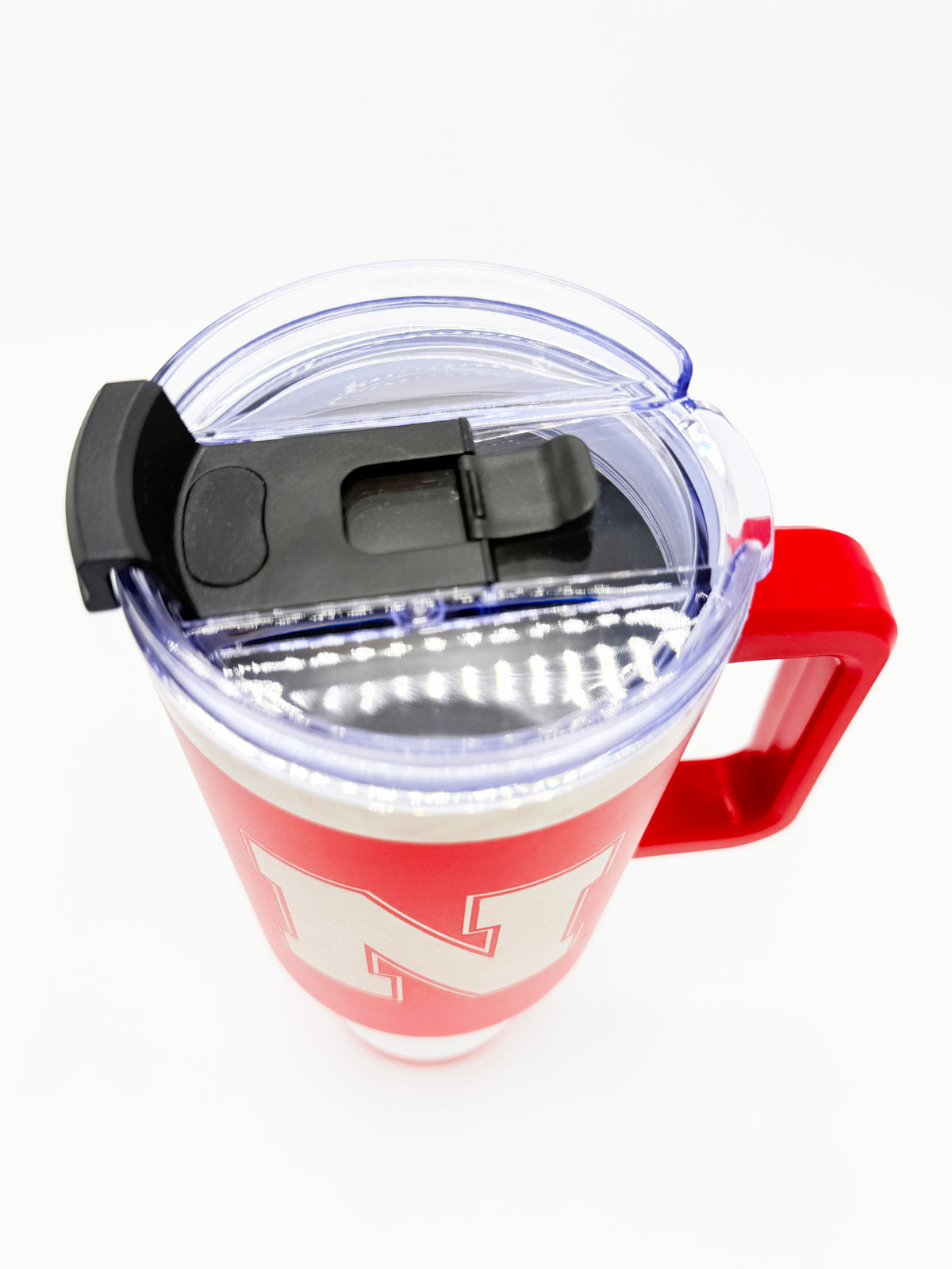 Silicone Grip Red Handled Tumbler - Nebraska Cornhuskers
