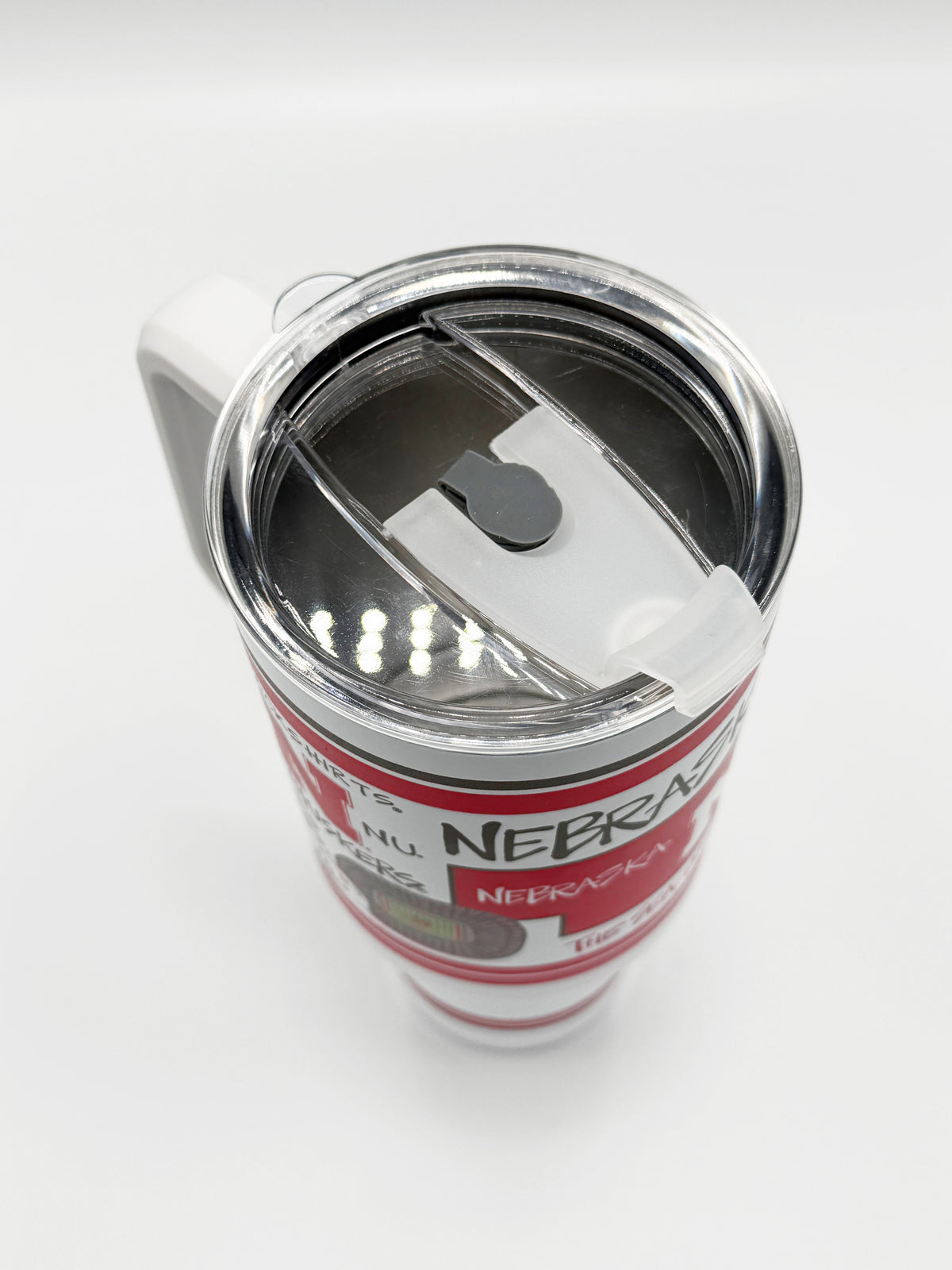 Magnolia Lane Doodle Collage Handled Tumbler - Nebraska Cornhuskers