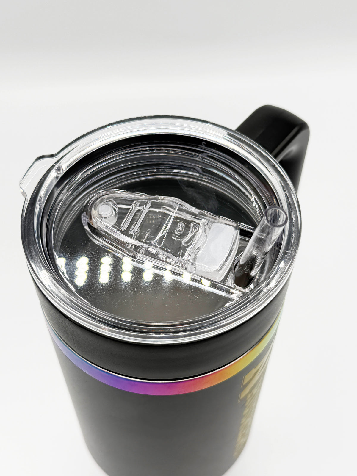 Iridescent Black Handled Tumbler - Nebraska Cornhuskers