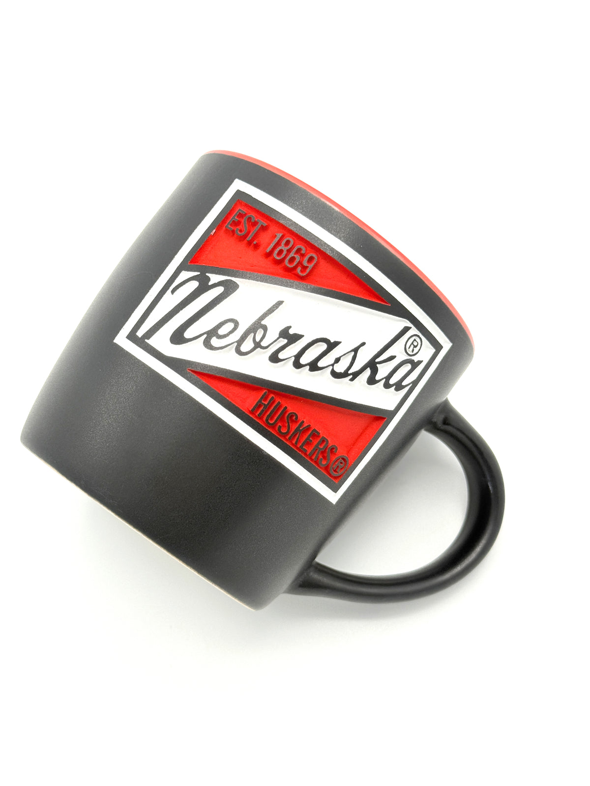 Black Deep Etched Engraved Nebraska Cornhuskers Mug