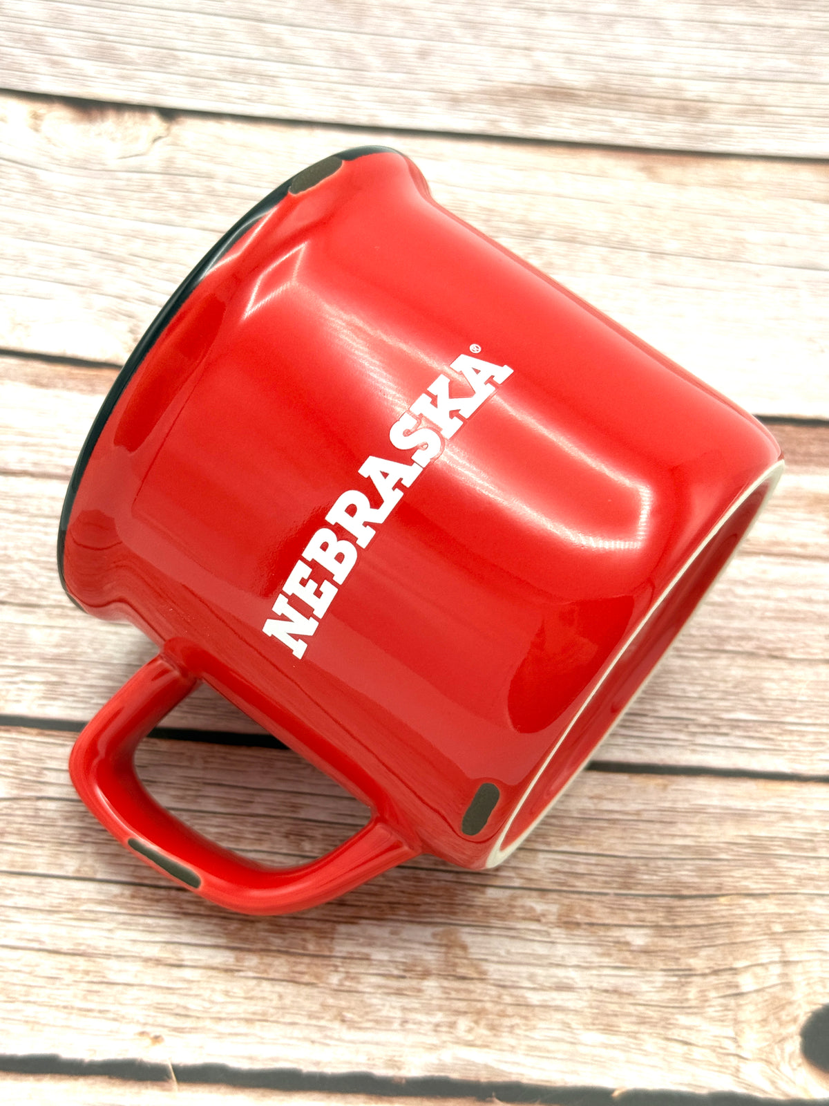 Rustic Worn Mug Nebraska Cornhuskers