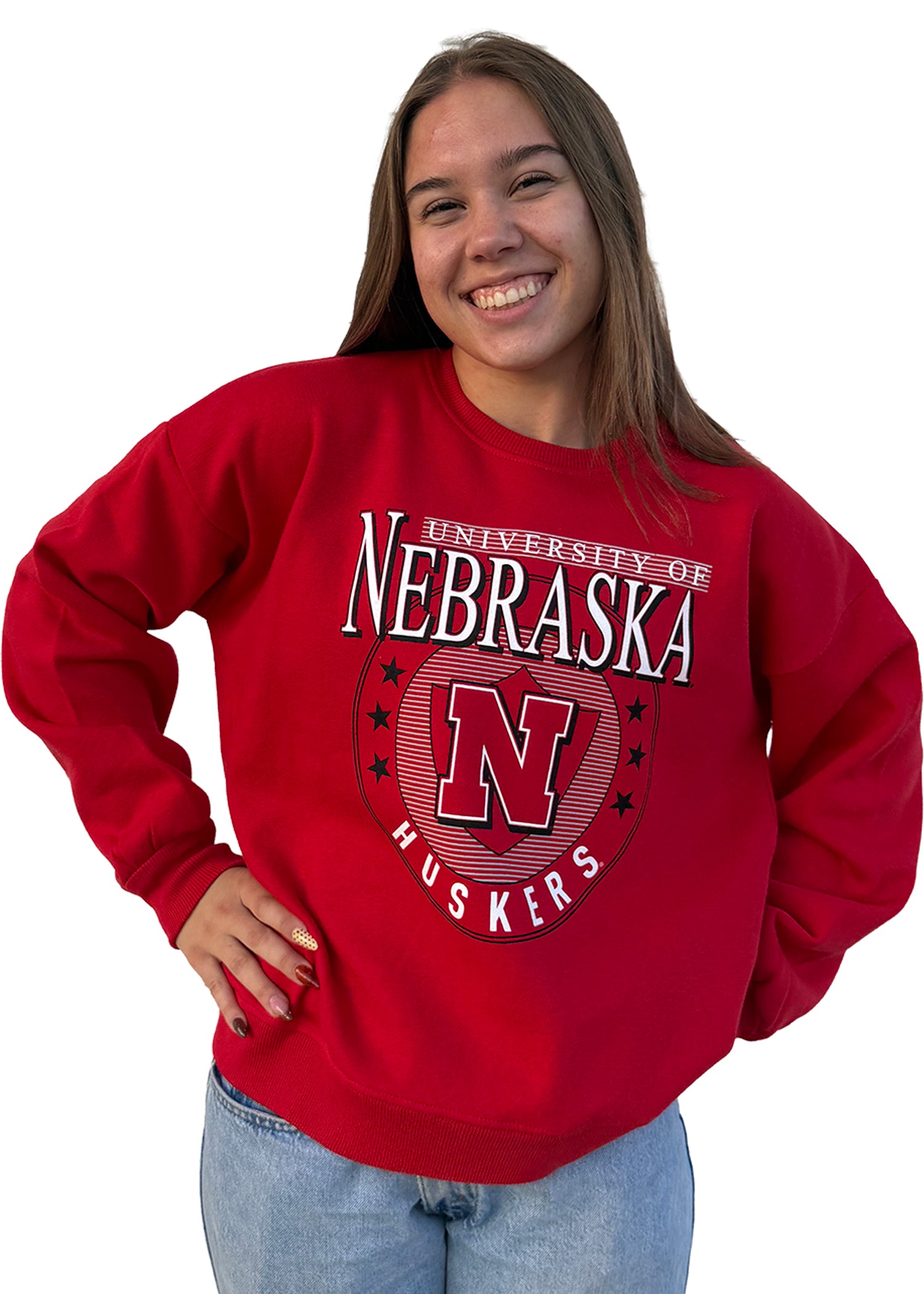 Nebraska Huskers Crest Crewneck