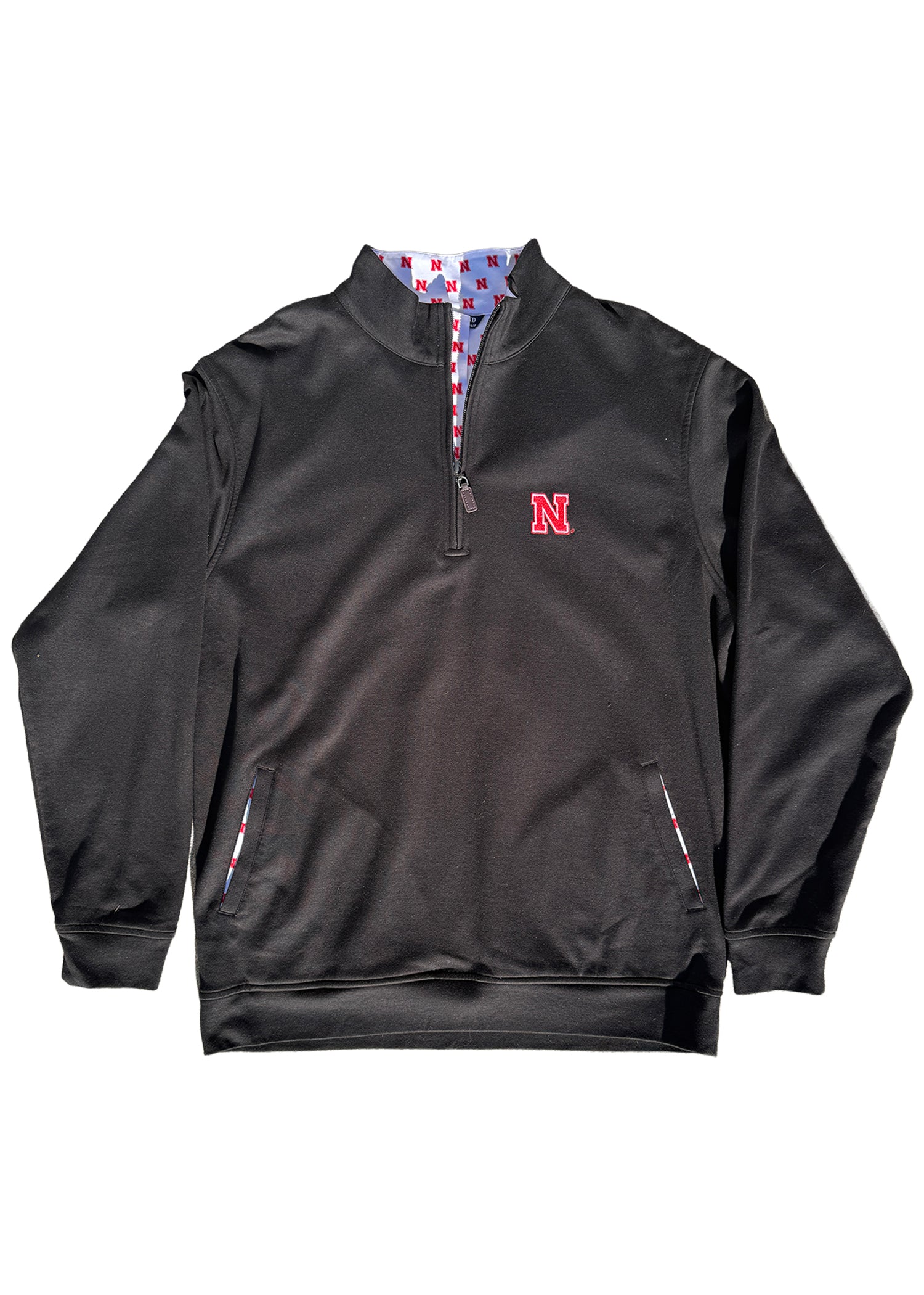 Interior Pattern Black Quarter-Zip