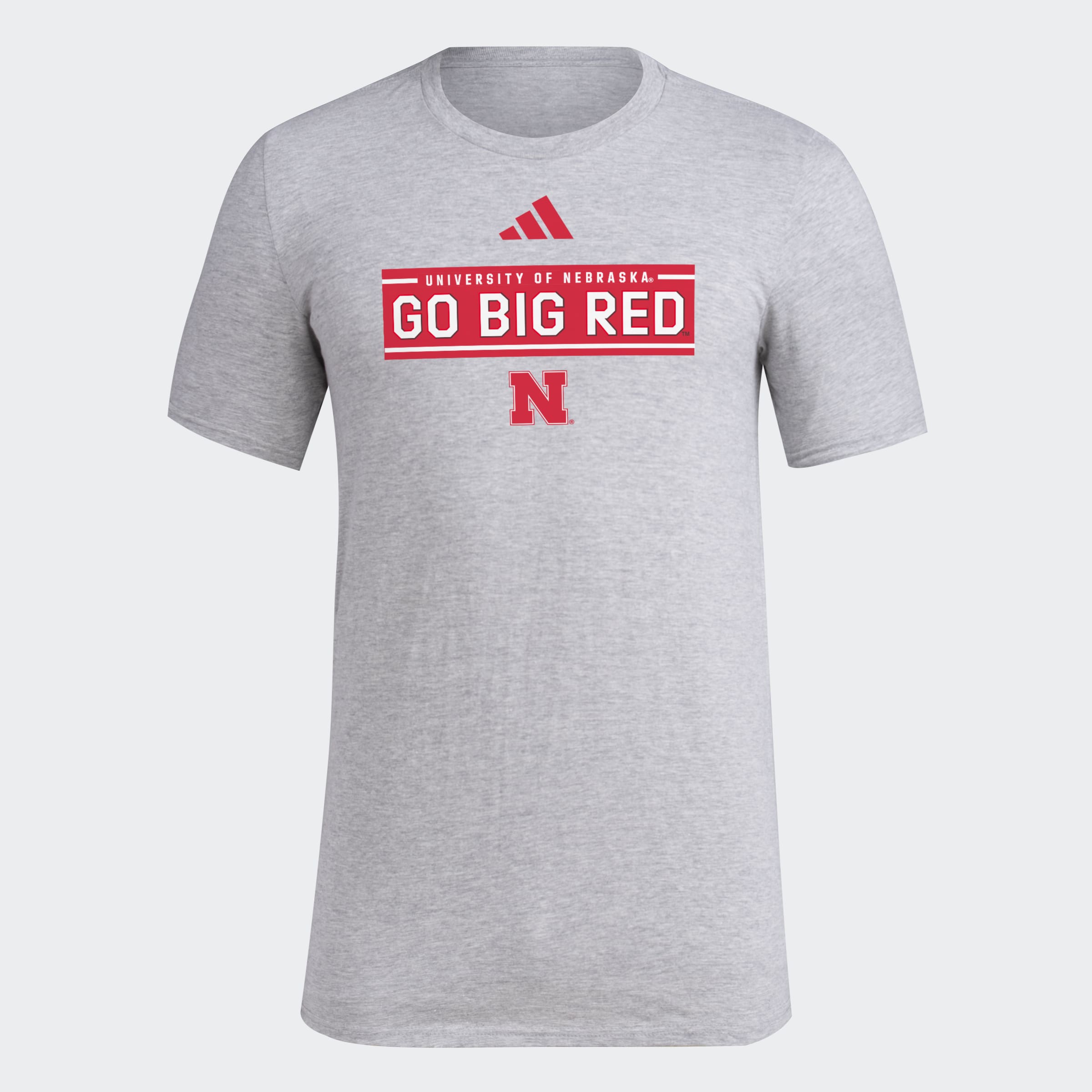 Adidas Men's HOB Cotton Go Big Red Short Sleeve - Grey