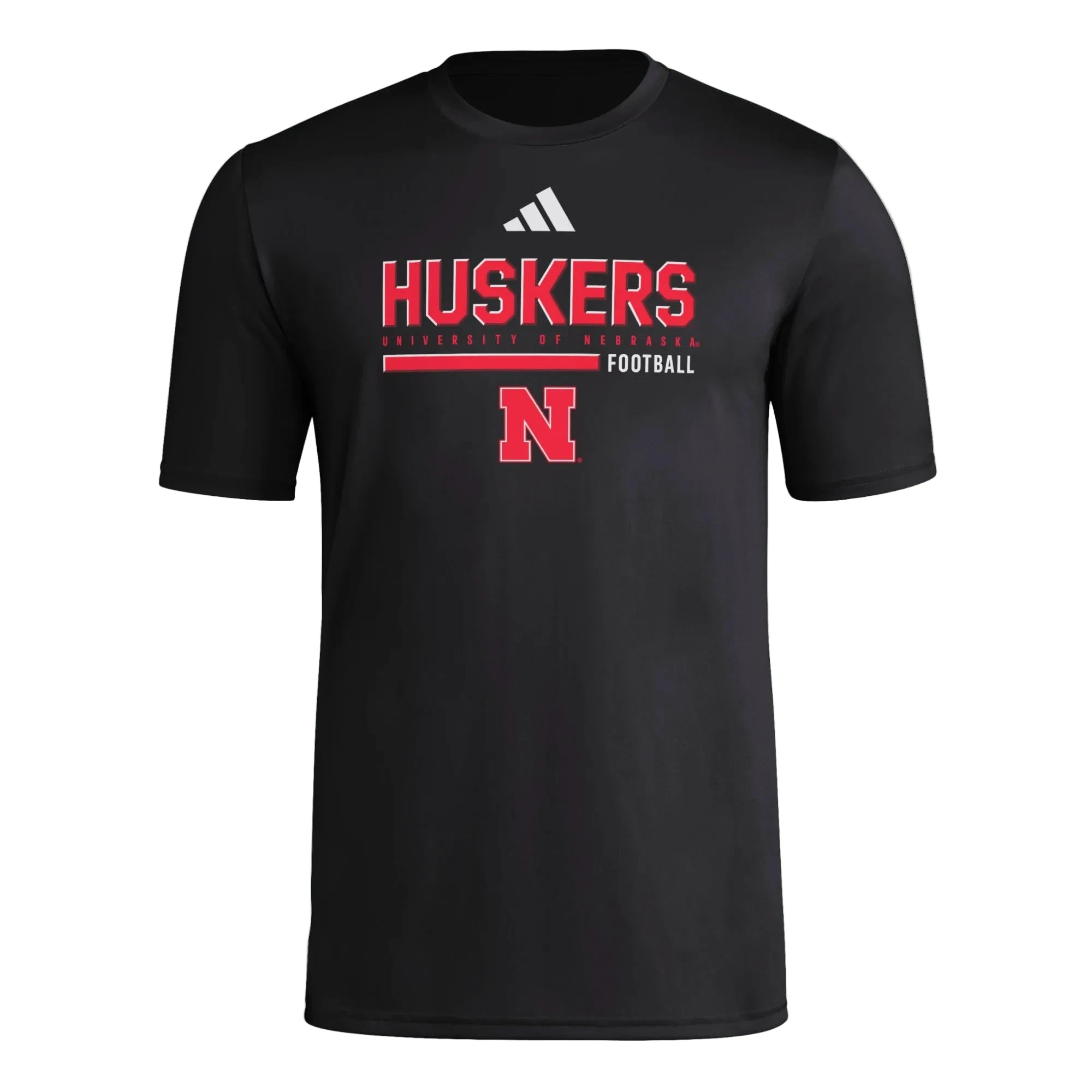 Adidas Nebraska Cornhuskers Football Locker Room Short Sleeve T-Shirt