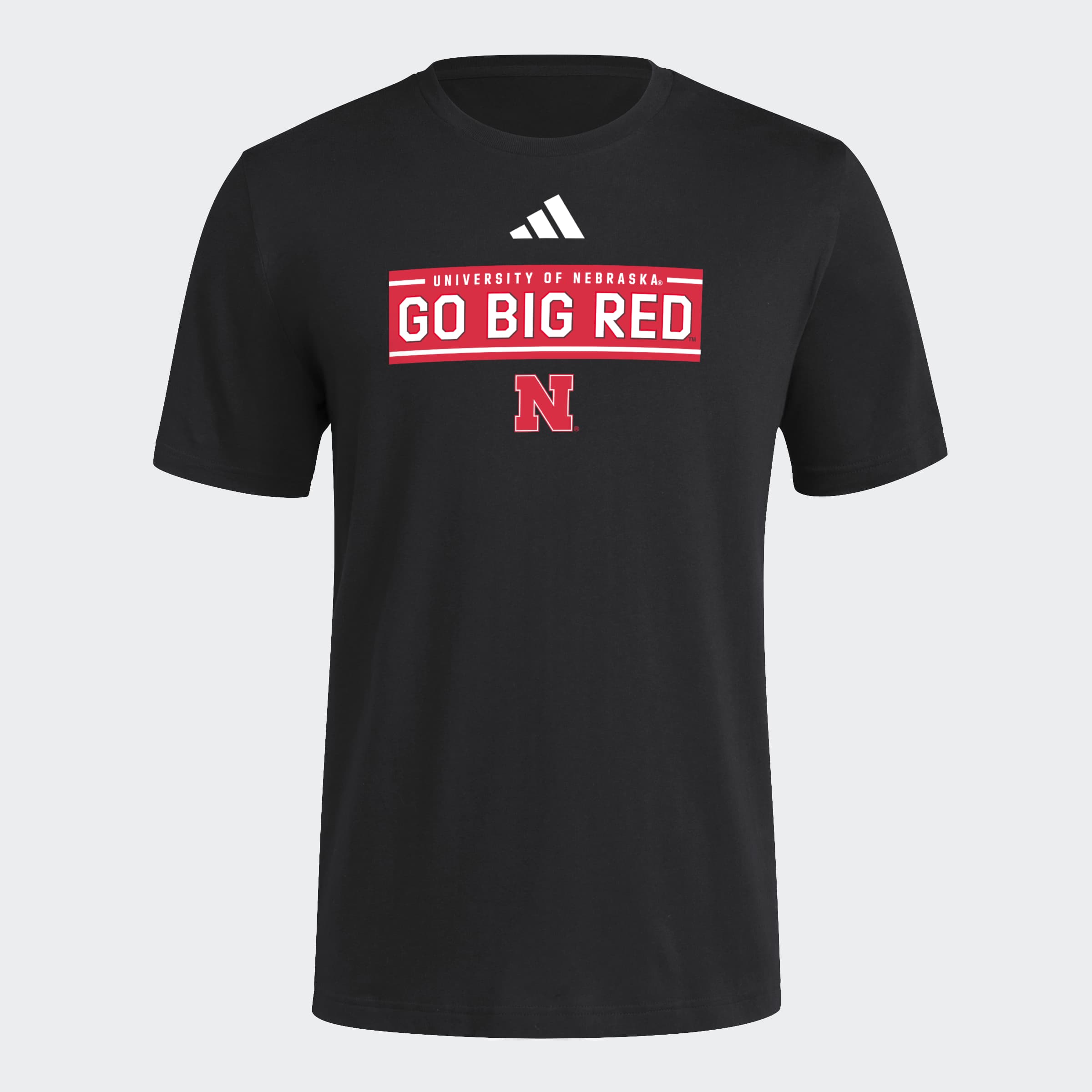 Adidas Men's HOB Cotton Go Big Red Short Sleeve - Black