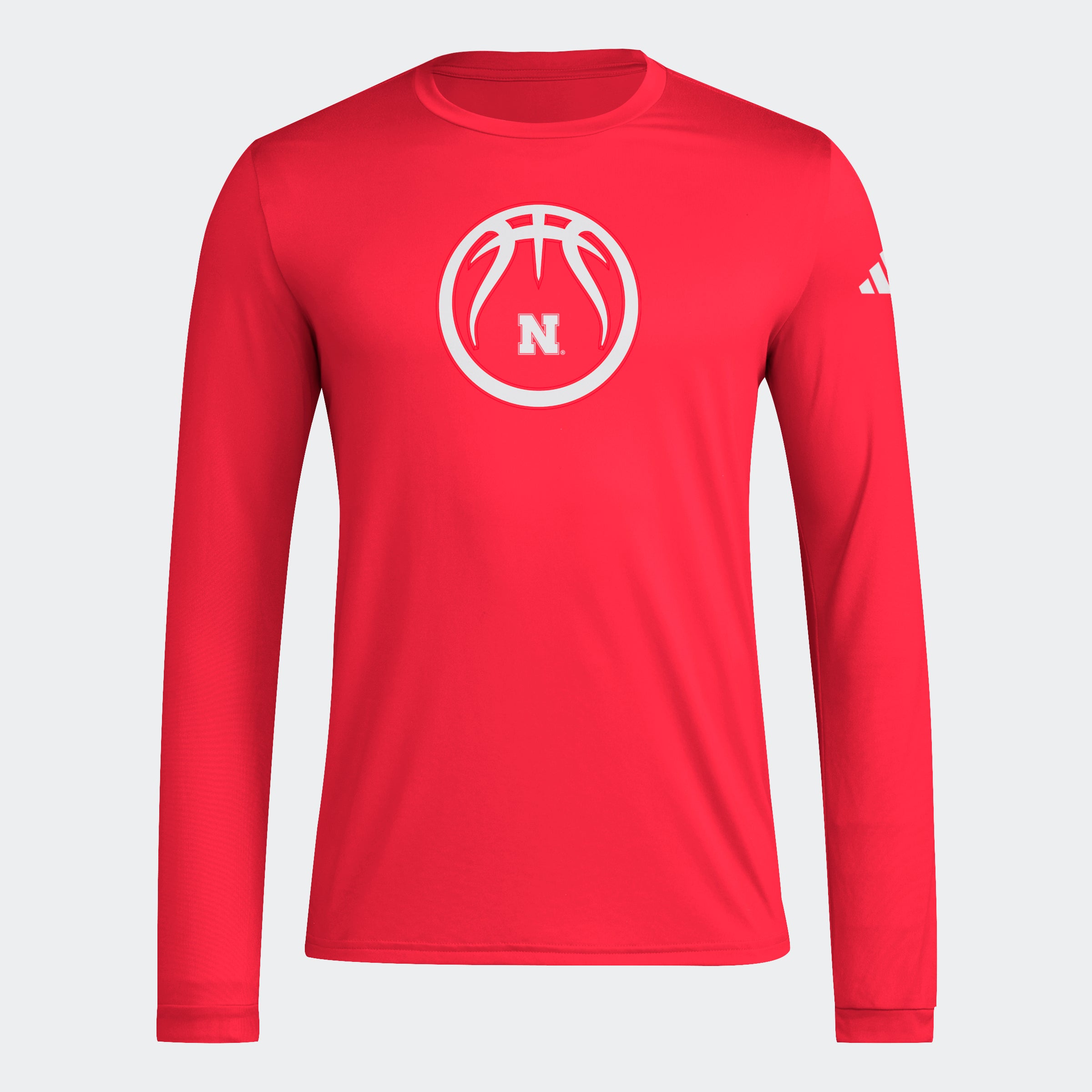 Adidas Basketball Logo Long Sleeve - Red