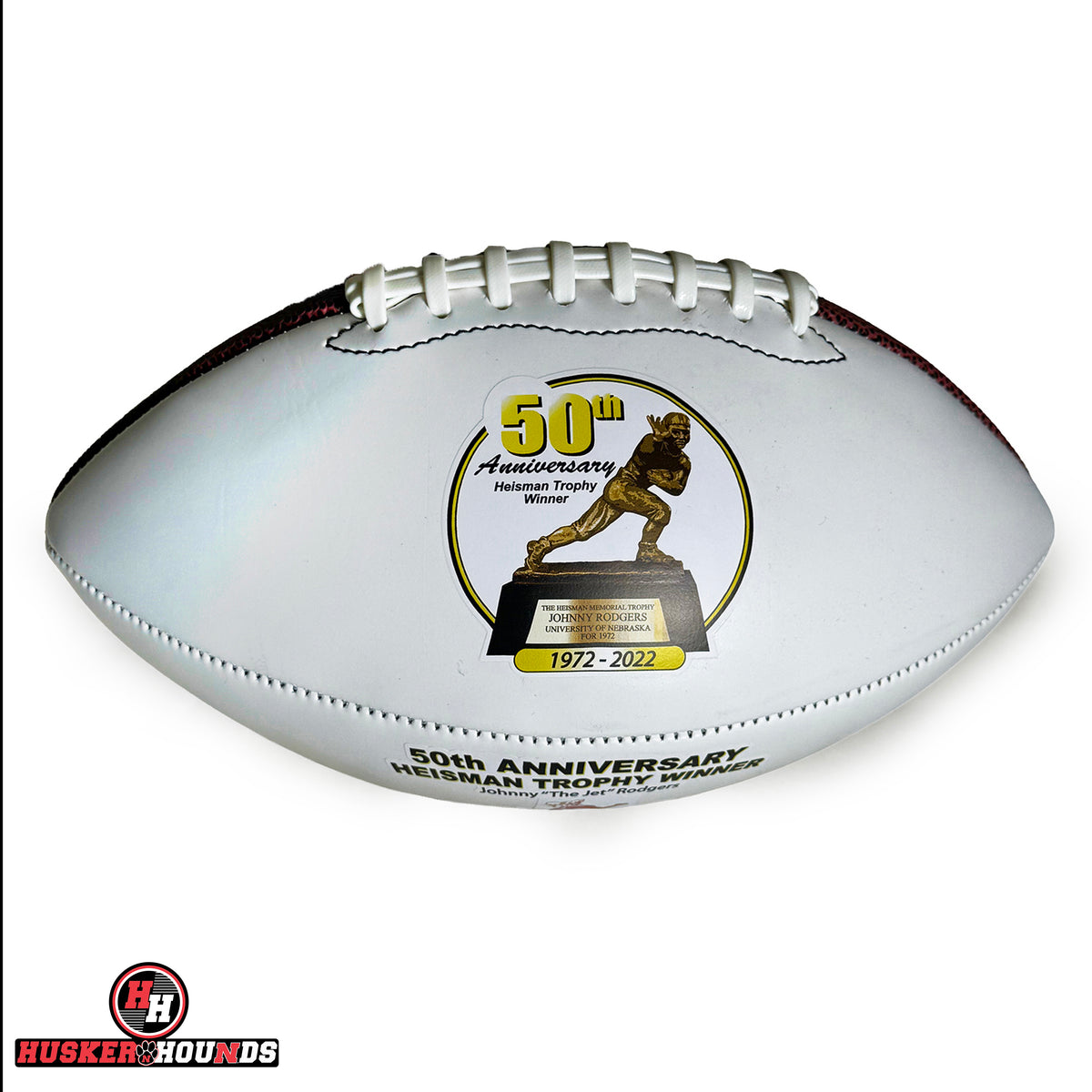Johnny Rodgers Autographed Heisman Trophy Football - Nebraska Cornhuskers