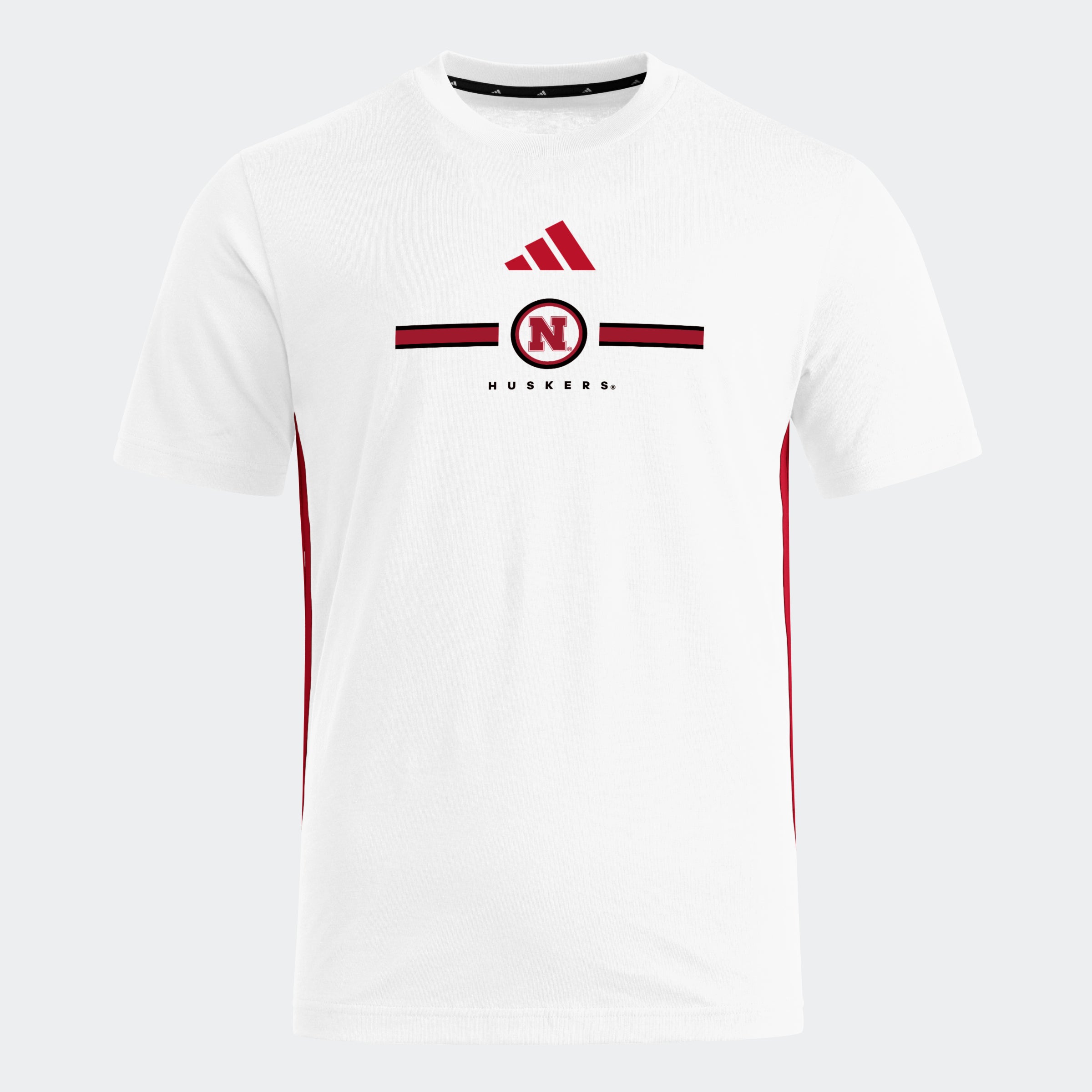 Adidas Men's 3 Stripe White Short Sleeve