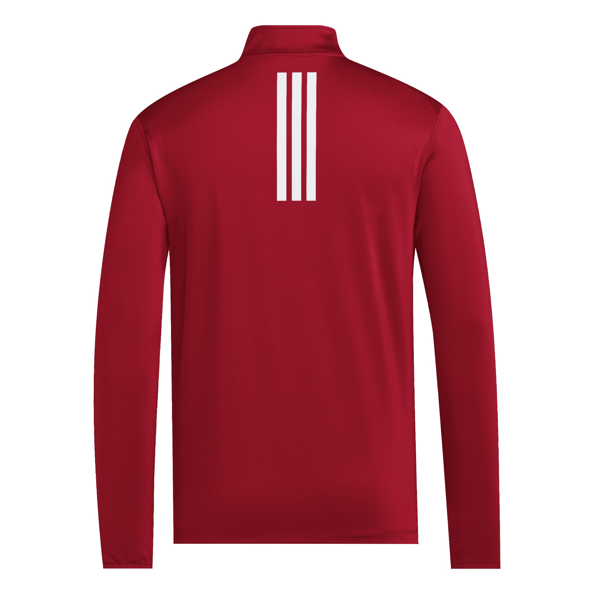 Red Adidas Football Script 3-Stripe Detail 1/2 Zip - Nebraska Cornhuskers