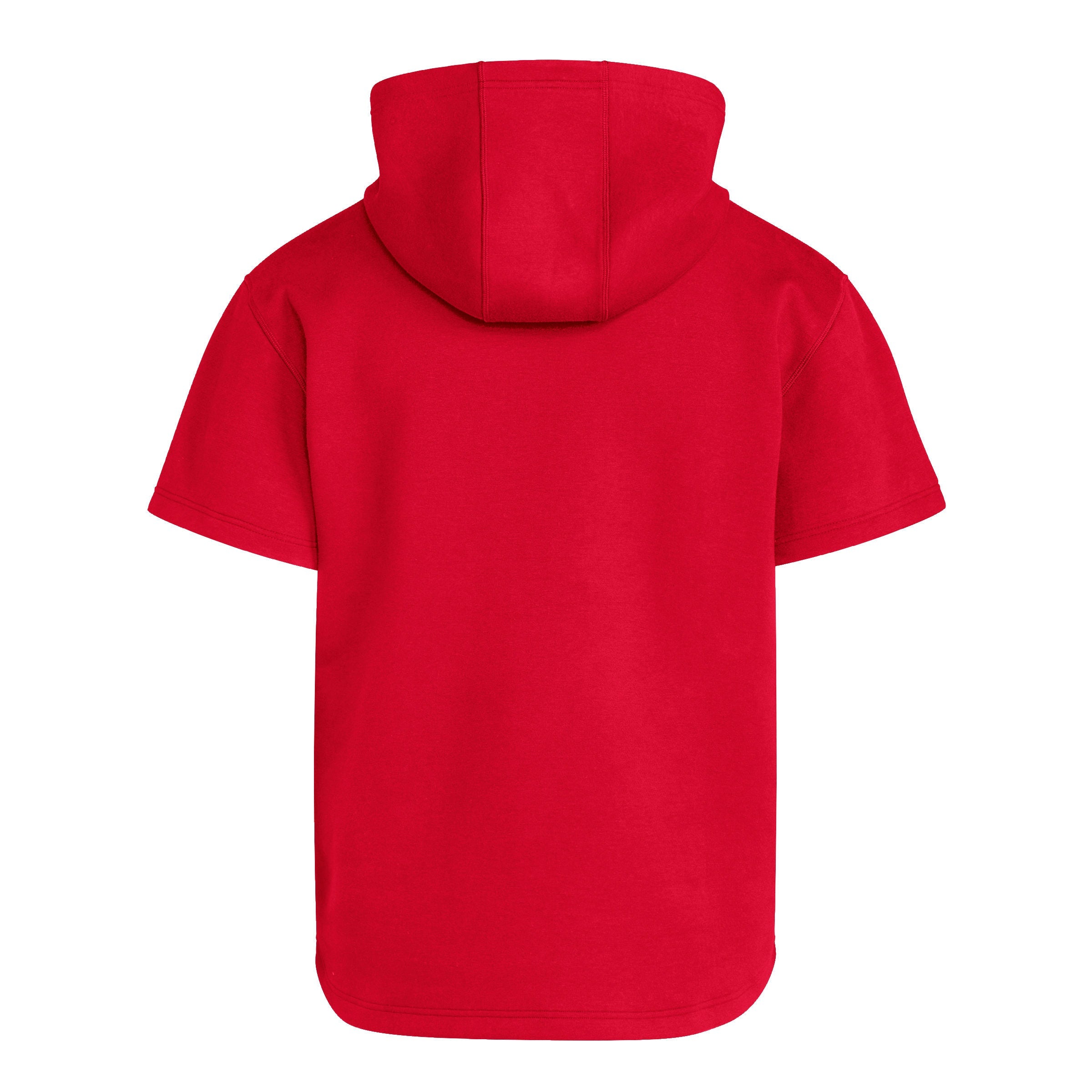 Red Adidas Dugout Short Sleeve Hoodie - Nebraska Cornhuskers