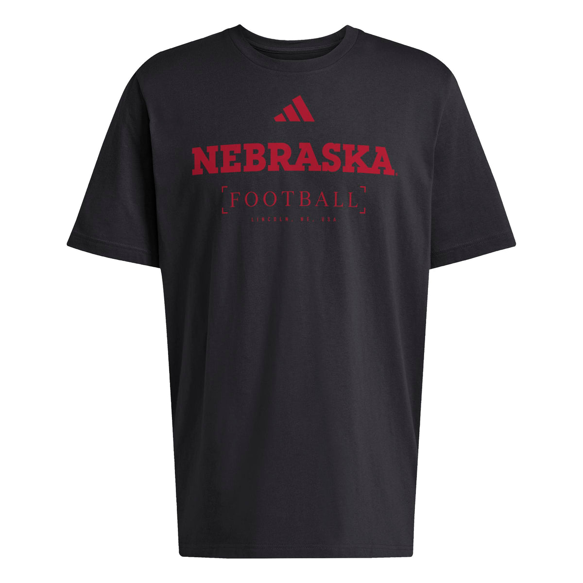 Black Adidas Men's HOB 2026 Short Sleeve Tee - Nebraska Cornhuskers