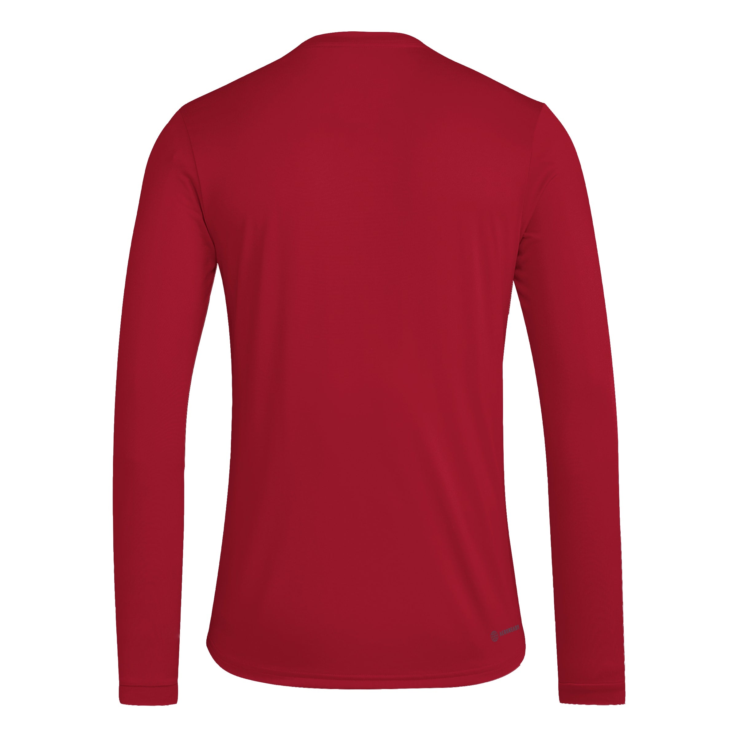 Red Adidas Men's Pregame Herbie Football Long Sleeve Tee - Nebraska Cornhuskers
