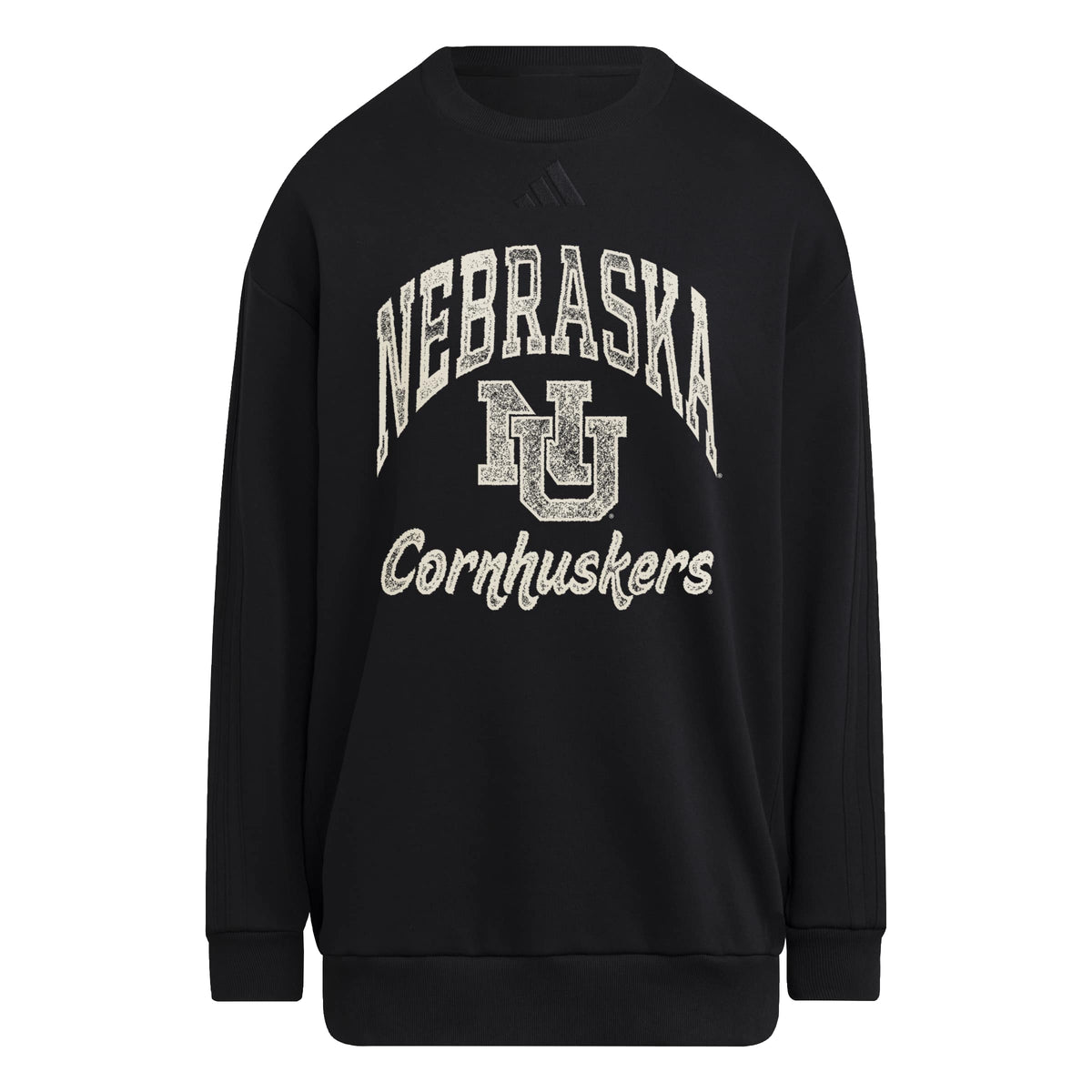 Black Adidas Women's Crew - Nebraska Cornhuskers