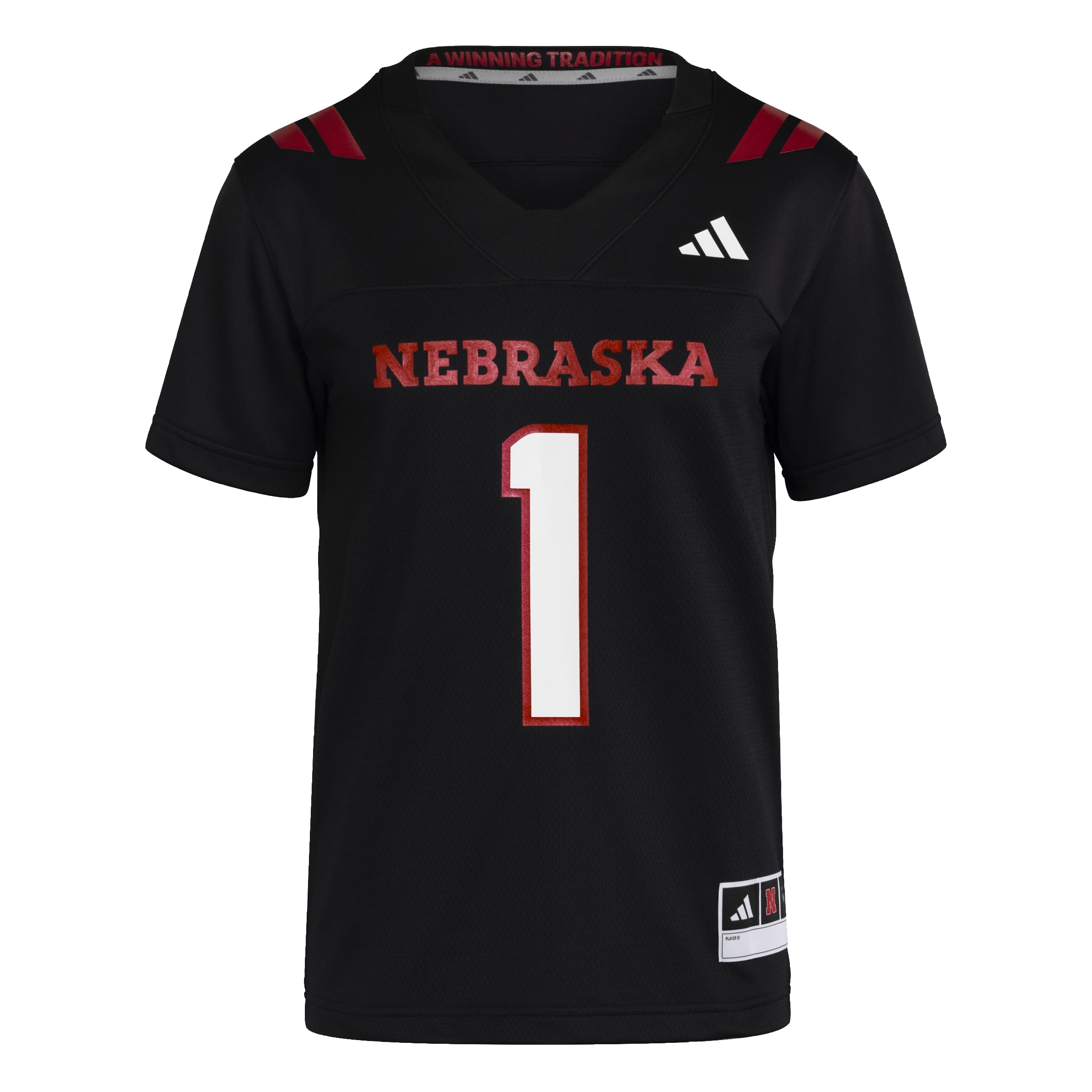 PRE-ORDER Adidas 2026 BLACKOUT Women's Strategy Jersey - Nebraska Cornhuskers