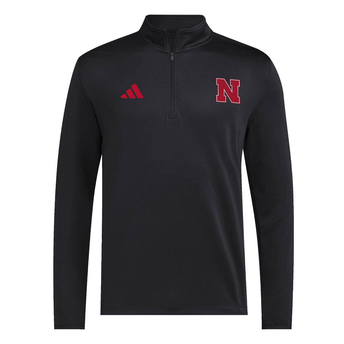 Black Adidas Men's Iron N Ultimate365 Woven Fabric 1/4 Zip - Nebraska Cornhuskers