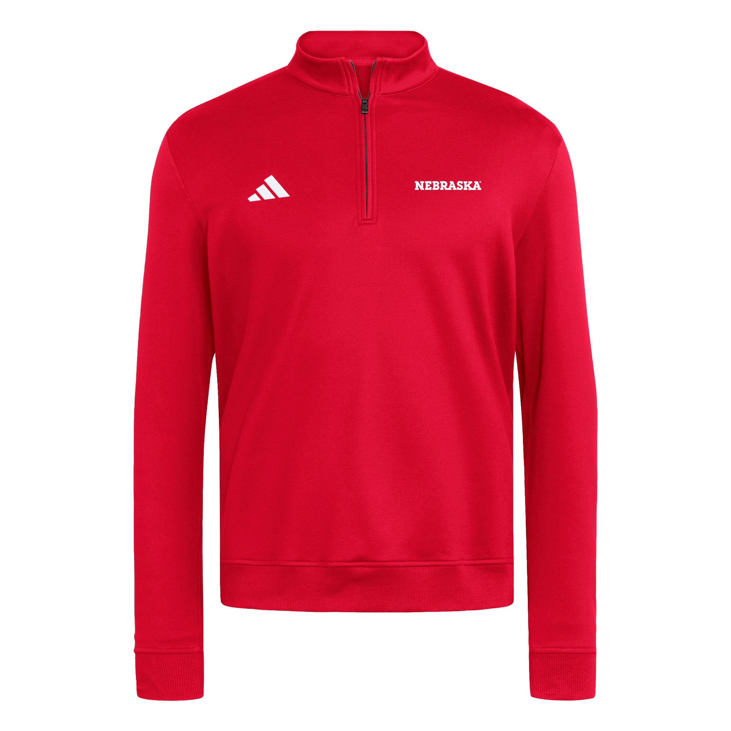 Red Adidas Men's Nebraska Ultimate365 Cozy 1/4 Zip - Nebraska Cornhuskers
