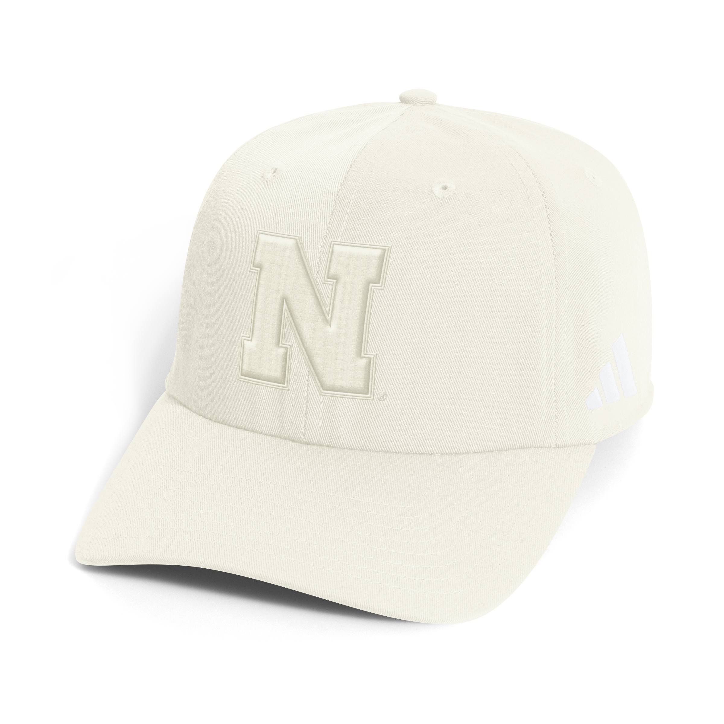 Beige Adidas Seasonal Slouch Hat - Nebraska Cornhuskers