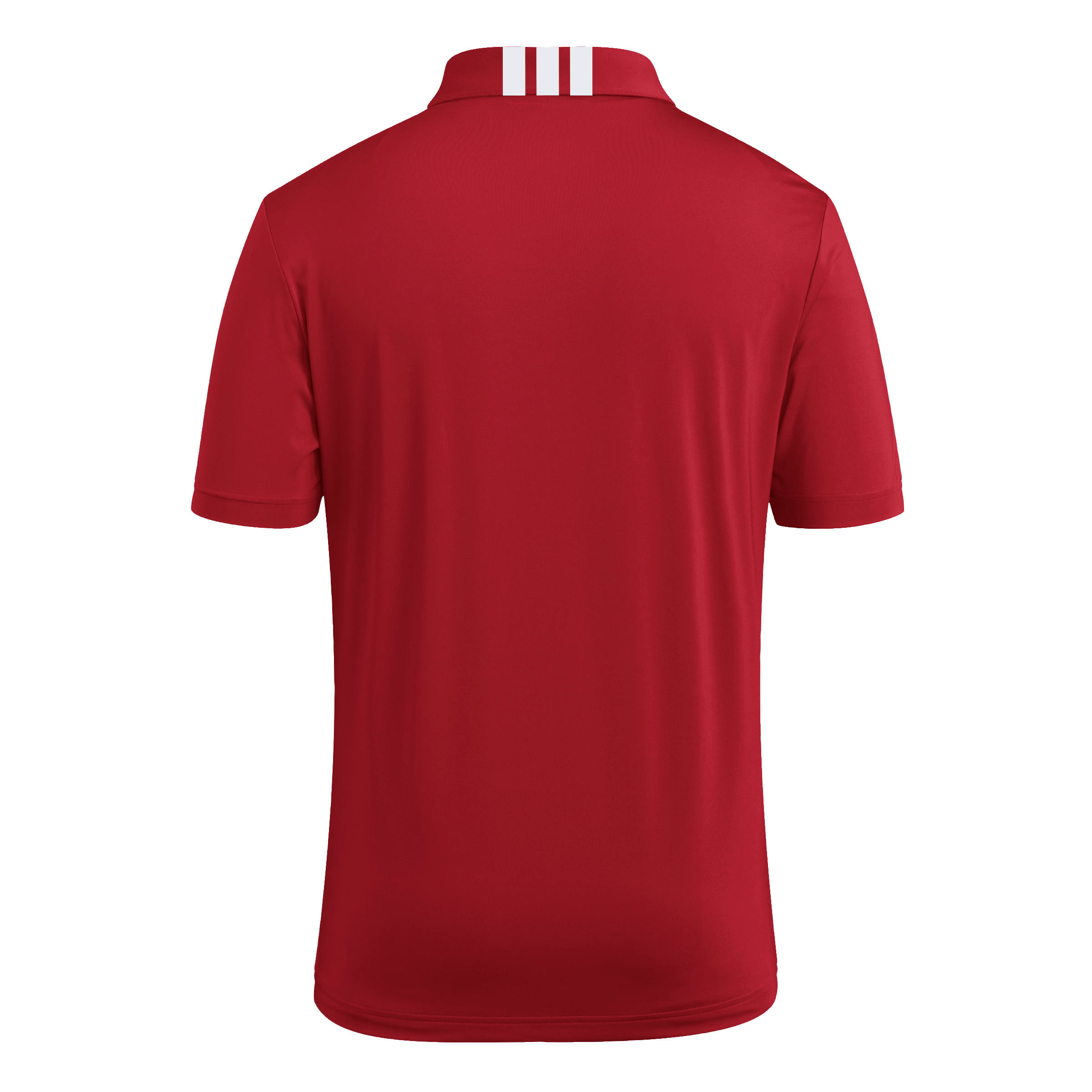 Red Adidas Men's Volleyball Herbie Husker 3-Stripe Detail Polo - Nebraska Cornhuskers