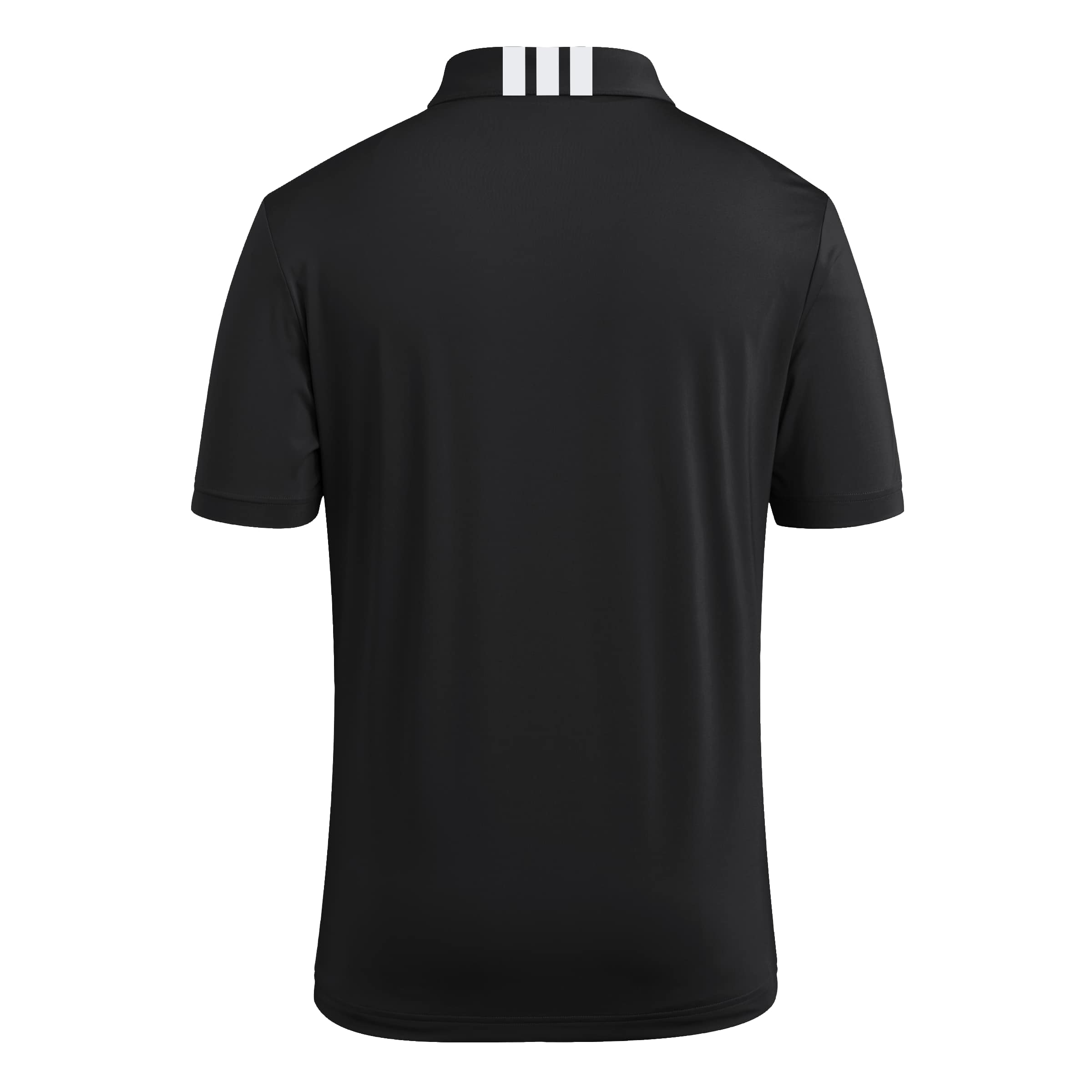 Black Adidas Men's Volleyball Herbie Husker 3-Stripe Detail Polo - Nebraska Cornhuskers