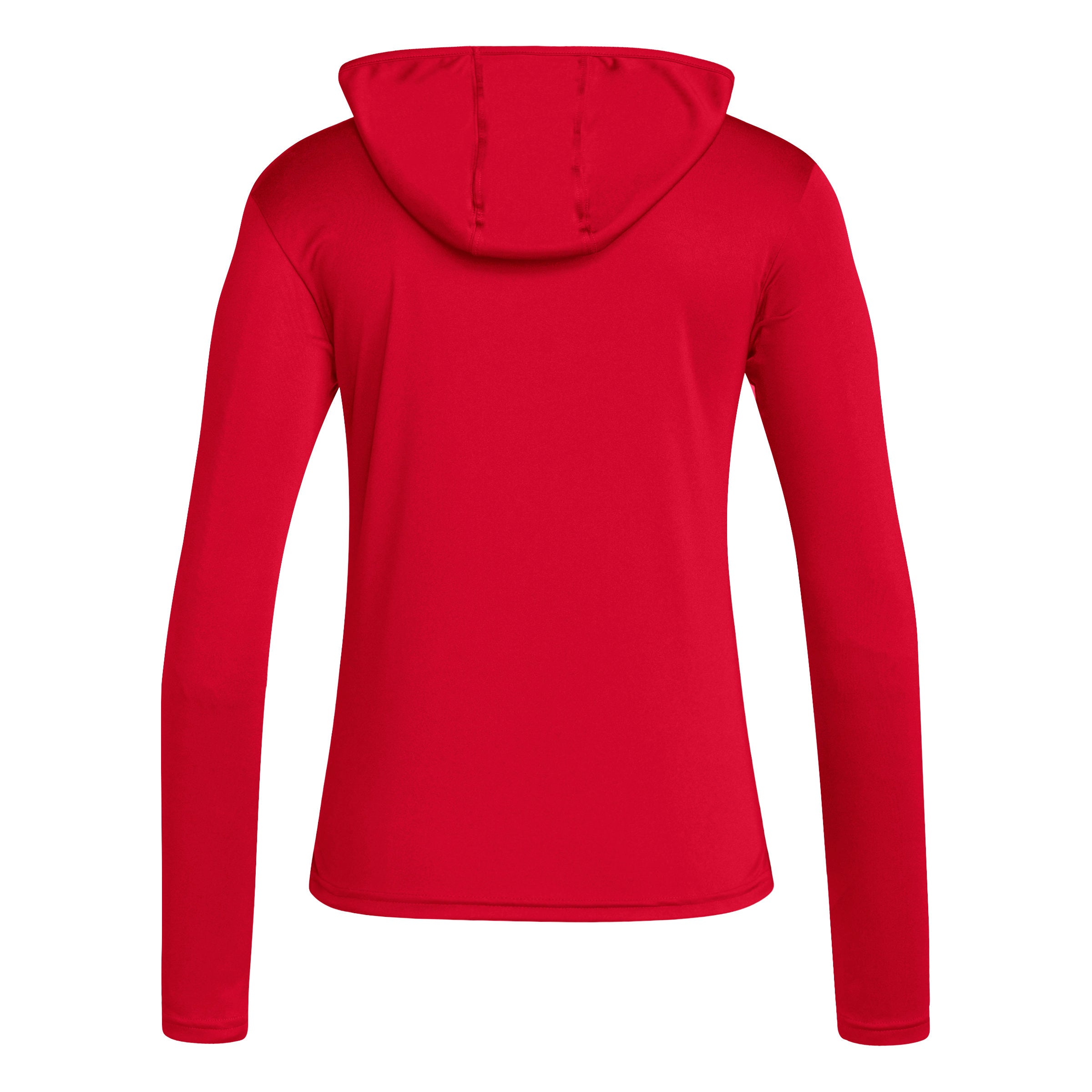 Red Adidas Women's Iron N Huskers Designed for Training Long Sleeve Hoodie - Nebraska Cornhuskers