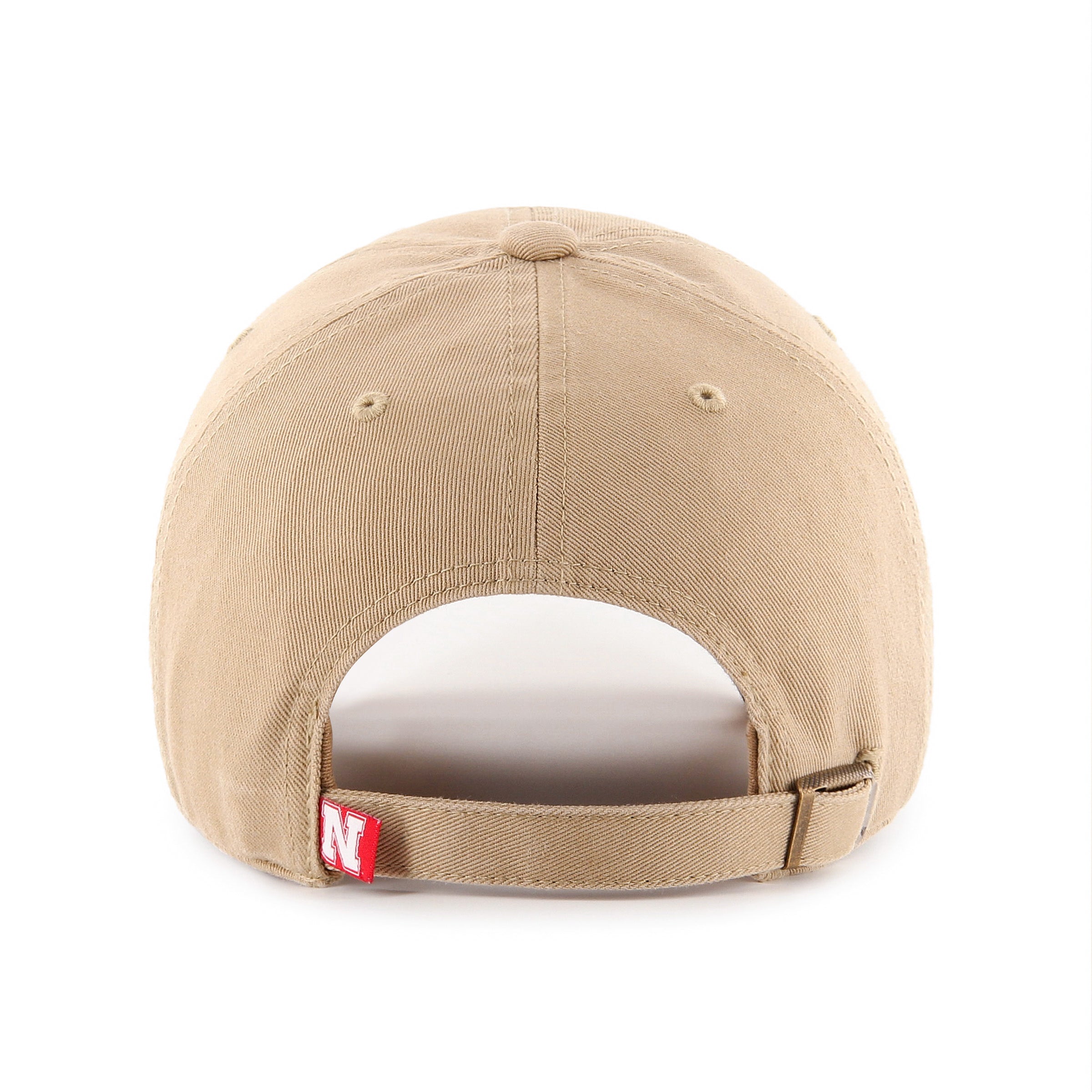 Khaki '47 Clean Up Hat, Curved Bill, Strapback - Nebraska Cornhuskers