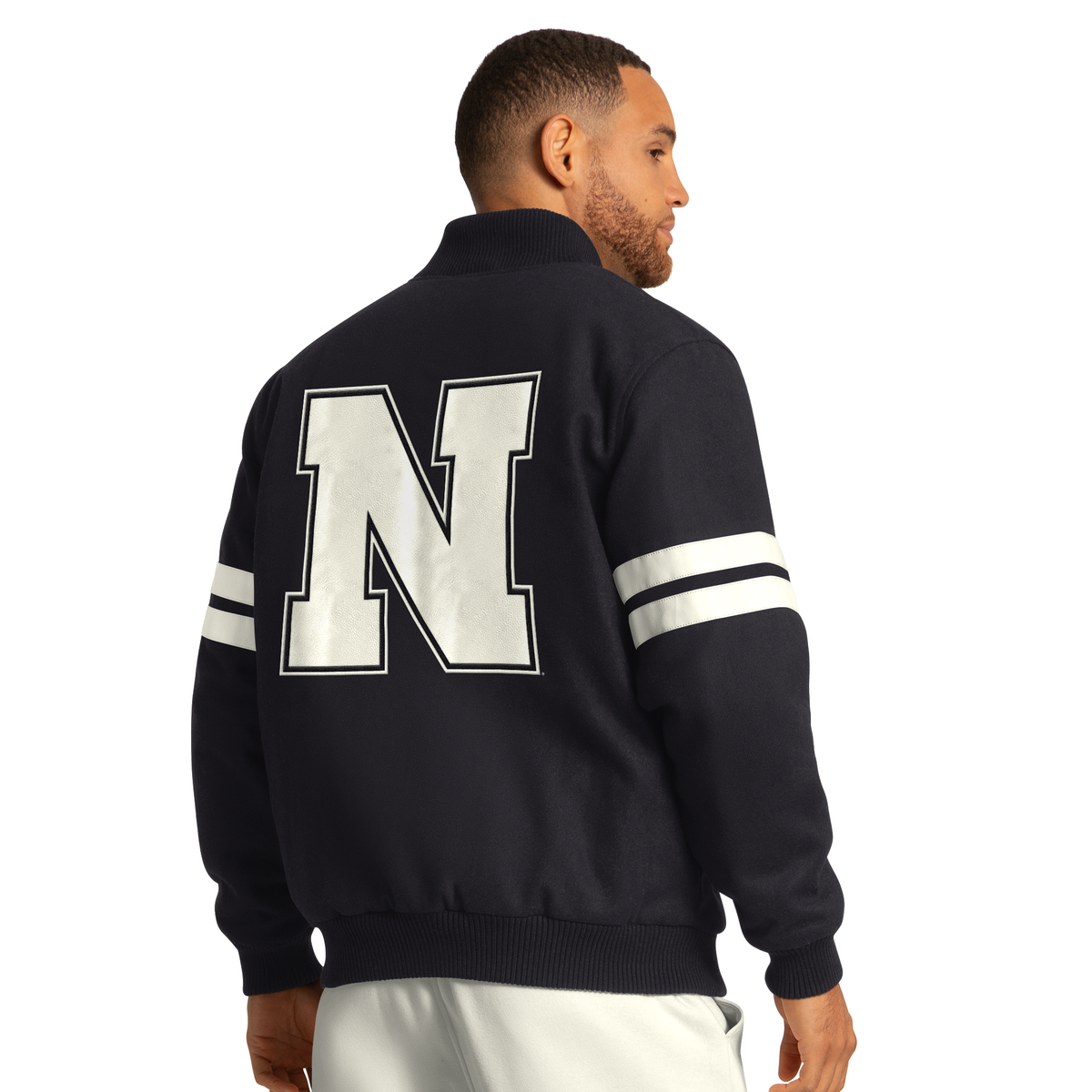 Blackout Varsity Jacket by GIII - Nebraska Cornhuskers