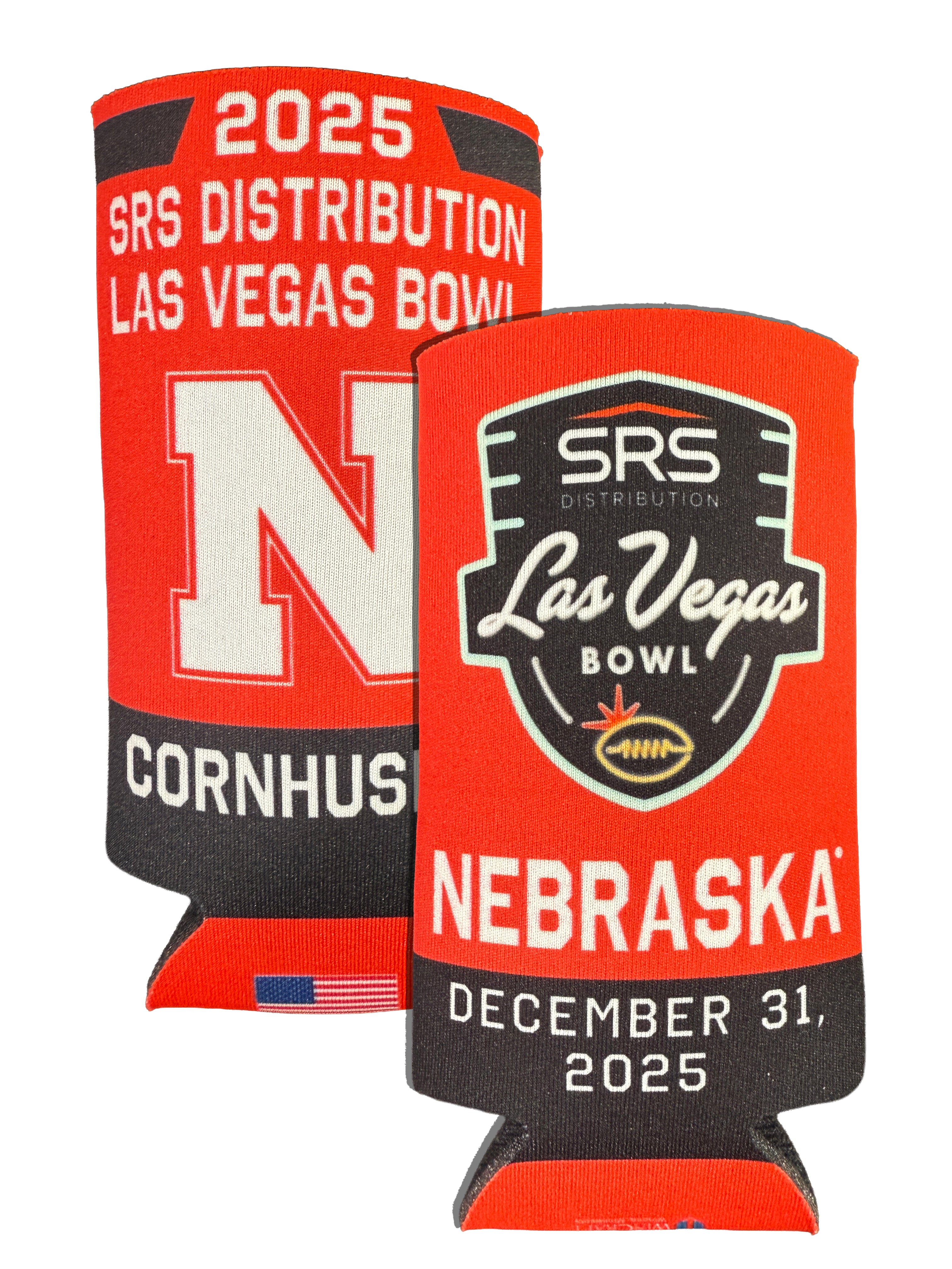 Las Vegas Bowl 2025 - 2-Sided Slim Can Koozie - Nebraska Cornhuskers