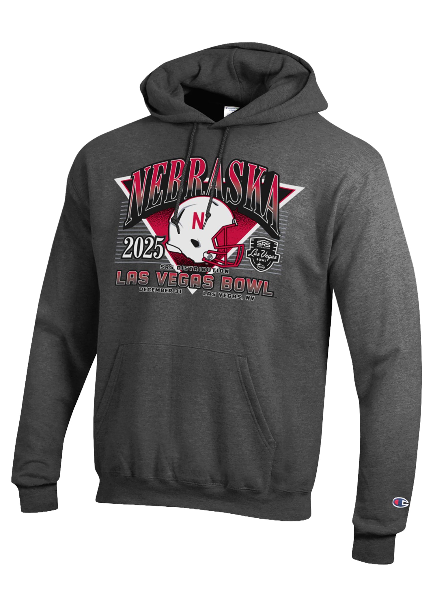 Las Vegas Bowl 2025 - Grey Diamond Hoodie - Nebraska Cornhuskers