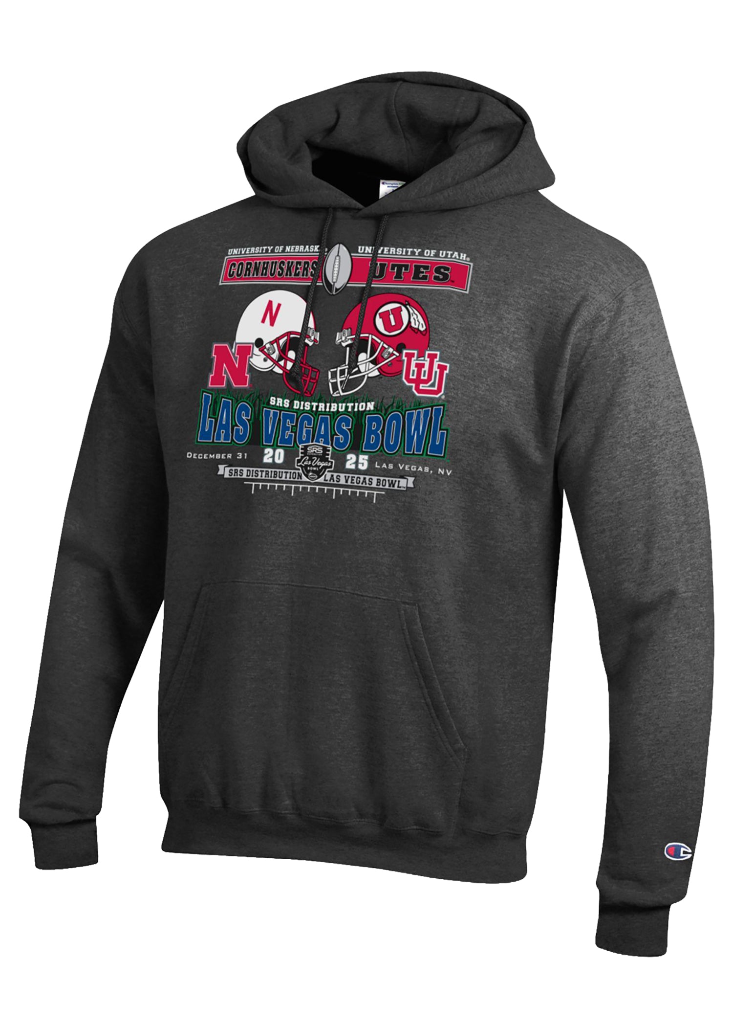 Las Vegas Bowl 2025 - Grey Versus Hoodie - Nebraska Cornhuskers