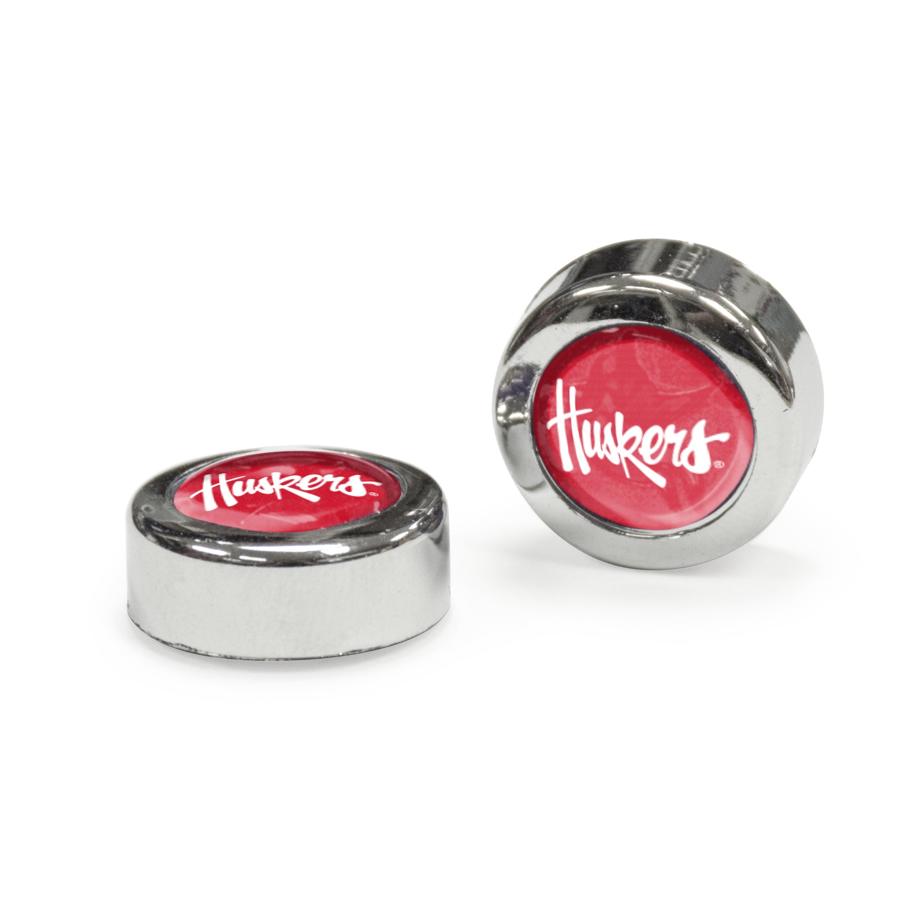 License Plate Domed Screw Caps - Nebraska Cornhuskers