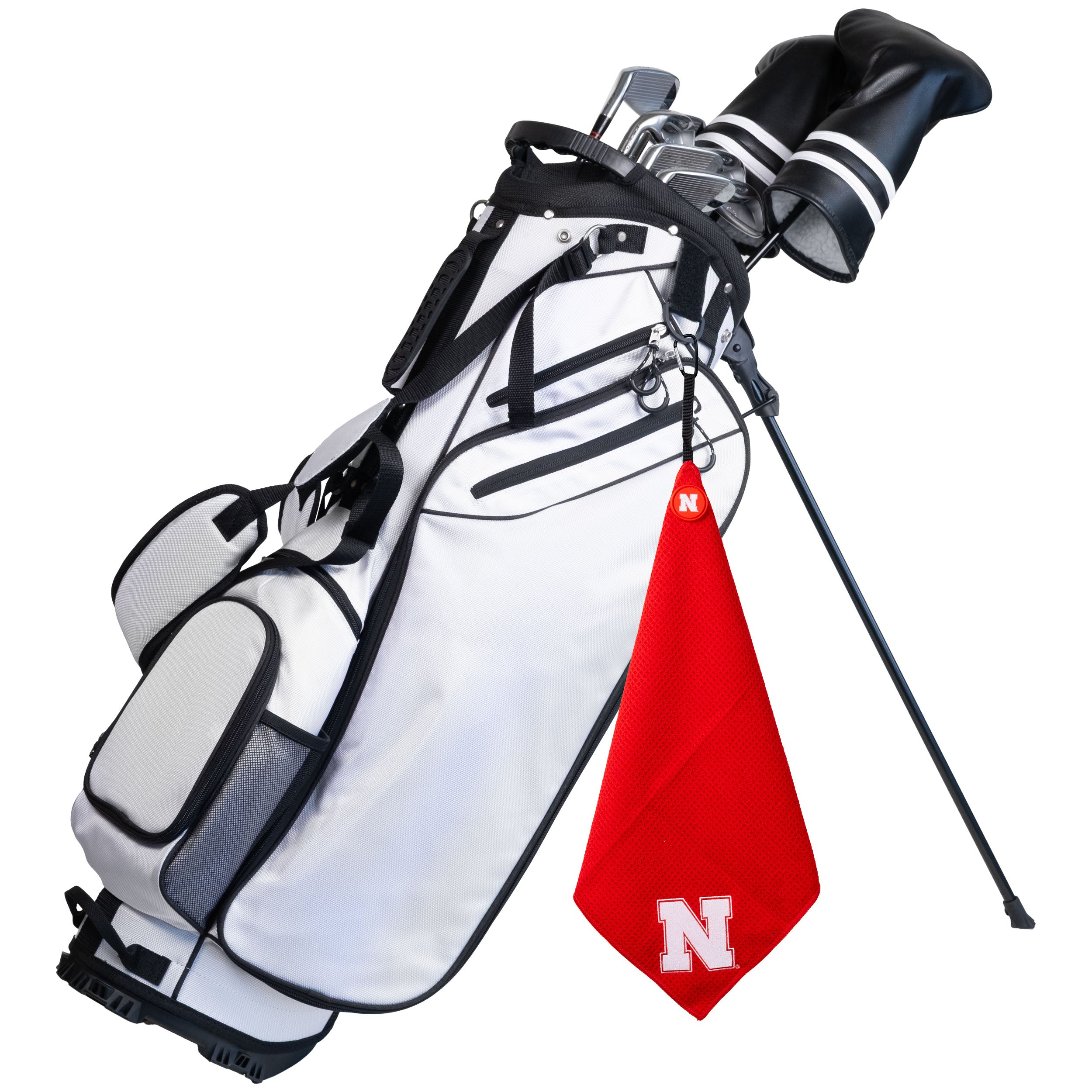Magnetic Embroidered Microfiber Towel, Golf - Nebraska Cornhuskers
