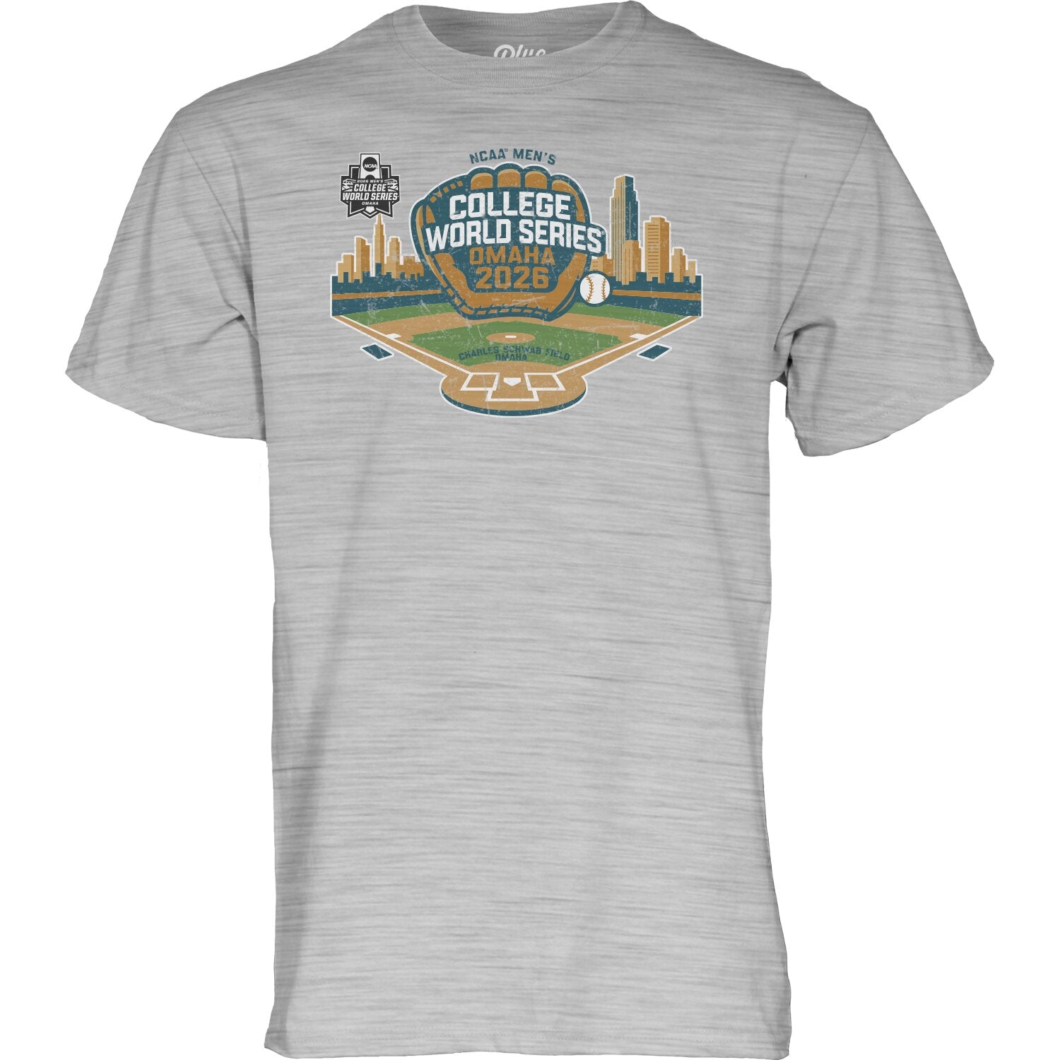 Men's CWS 2026 Baseball Field Grey Tee